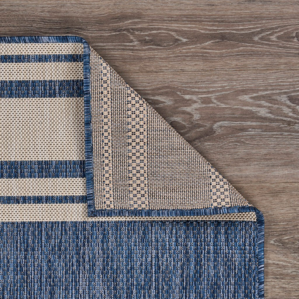2' x 3' Navy Nautical Indoor Outdoor Scatter Rug