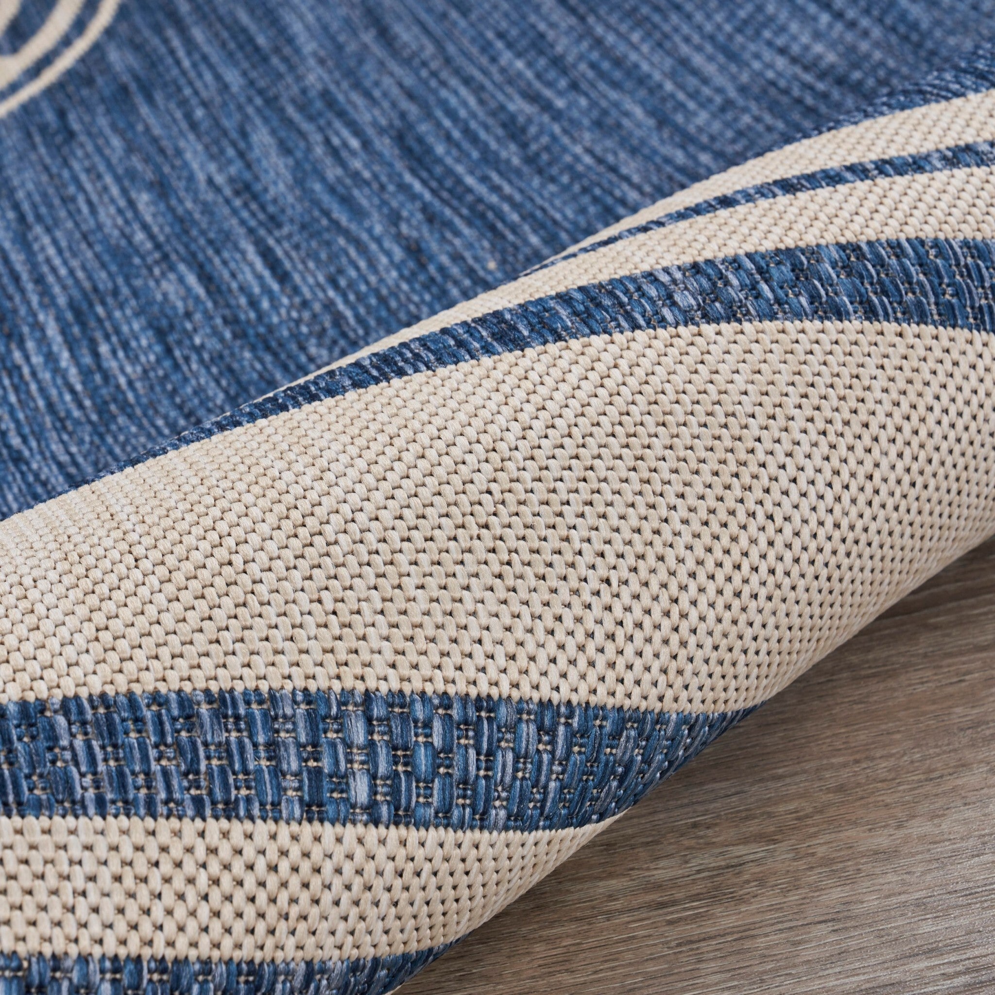 2' x 3' Navy Nautical Indoor Outdoor Scatter Rug