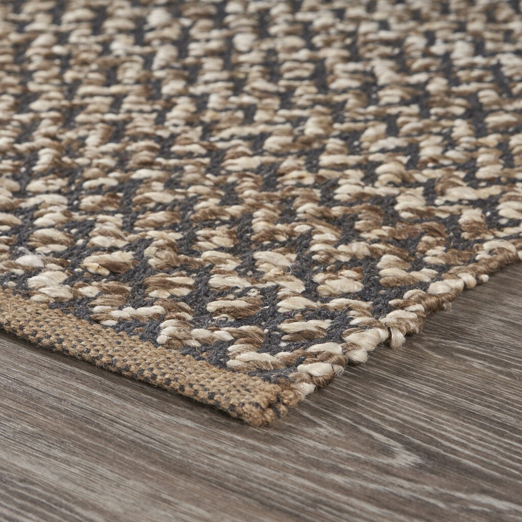 3' x 5' Gray Toned Chevron Patterned Runner Rug
