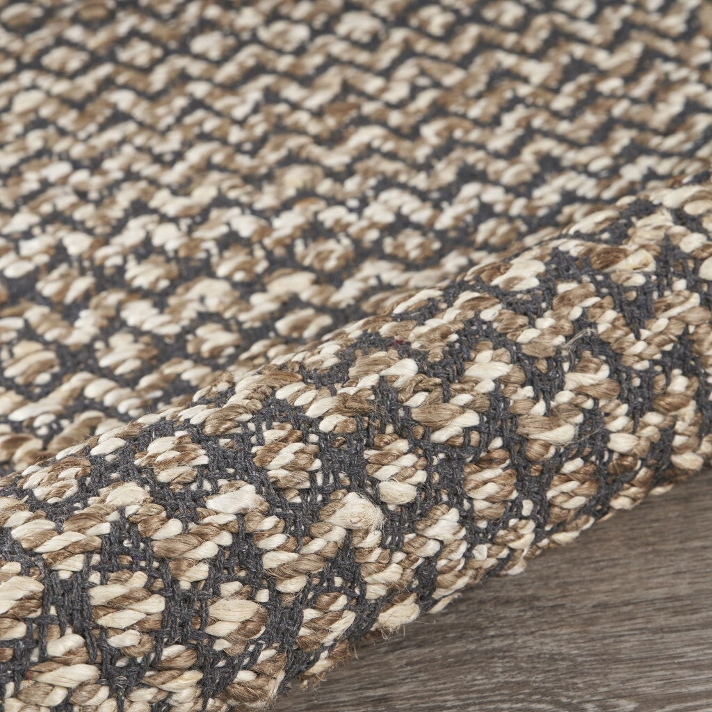 3' x 5' Gray Toned Chevron Patterned Runner Rug