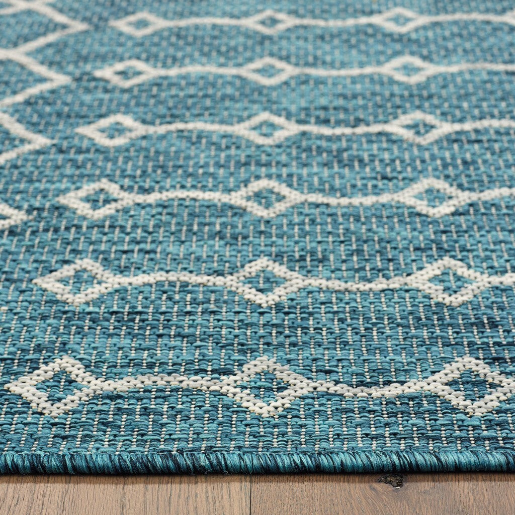 3' x 5' Blue Array Indoor Outdoor Area Rug