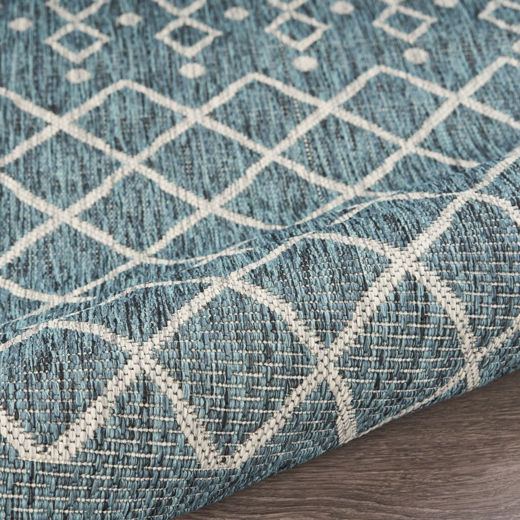 3' x 5' Blue Array Indoor Outdoor Area Rug