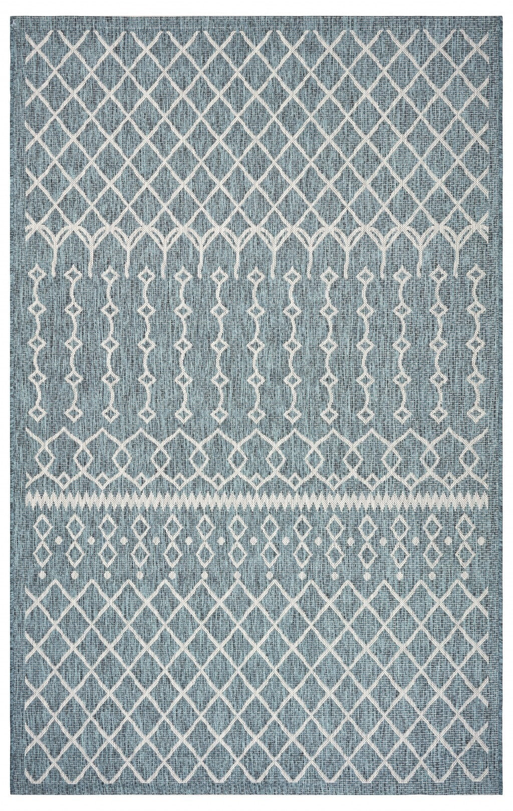 8' x 10' Blue Array Indoor Outdoor Area Rug