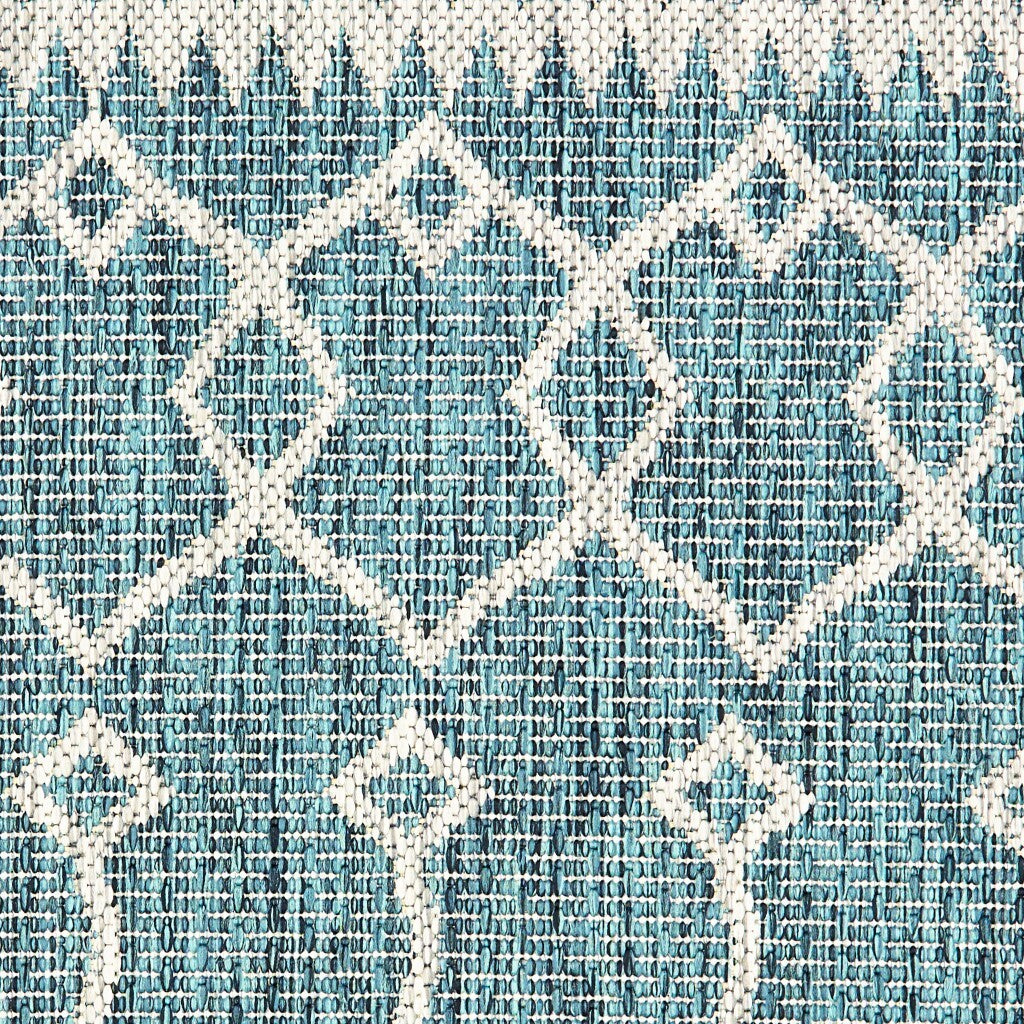 8' x 10' Blue Array Indoor Outdoor Area Rug