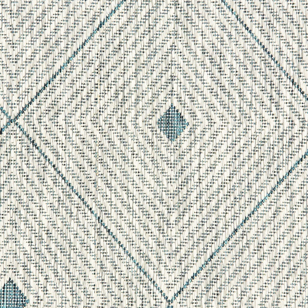 2' x 3' Blue Diamonds Indoor Outdoor Scatter Rug
