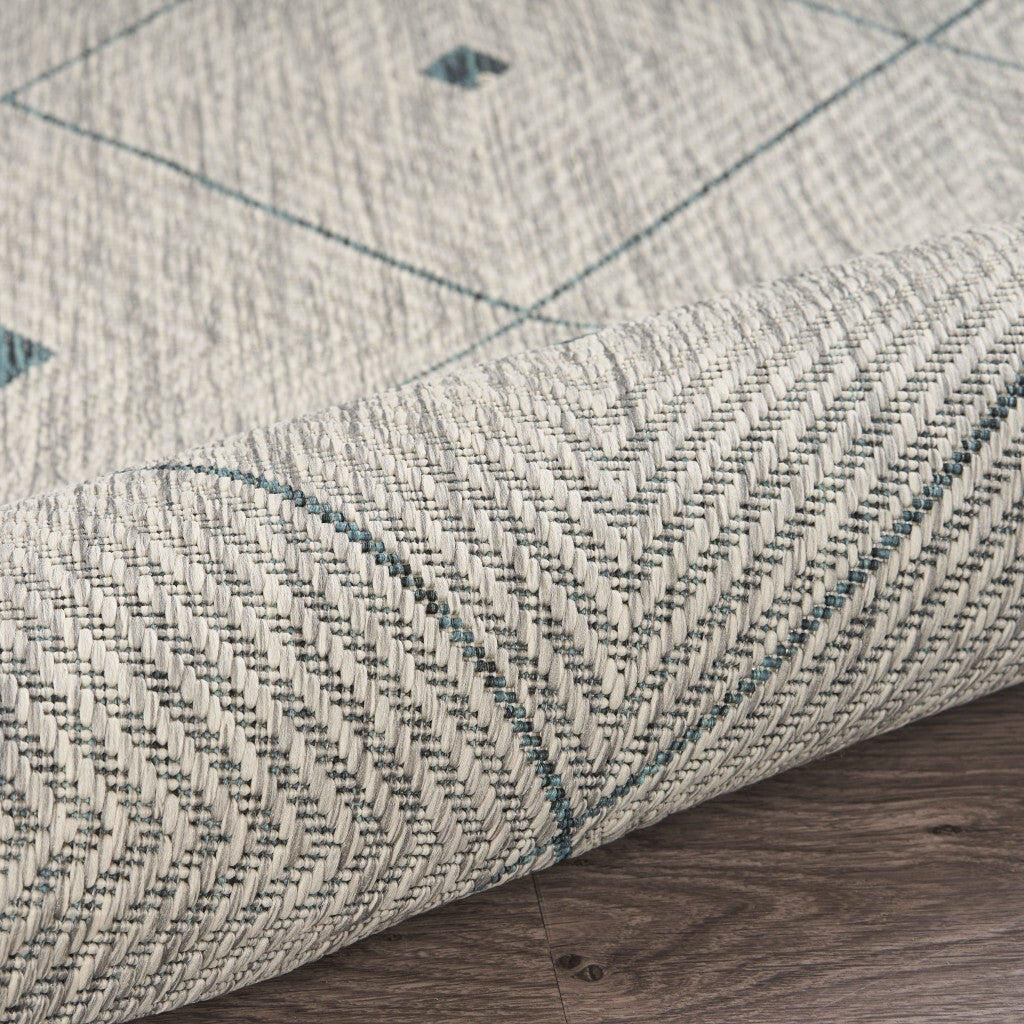 2' x 3' Blue Diamonds Indoor Outdoor Scatter Rug