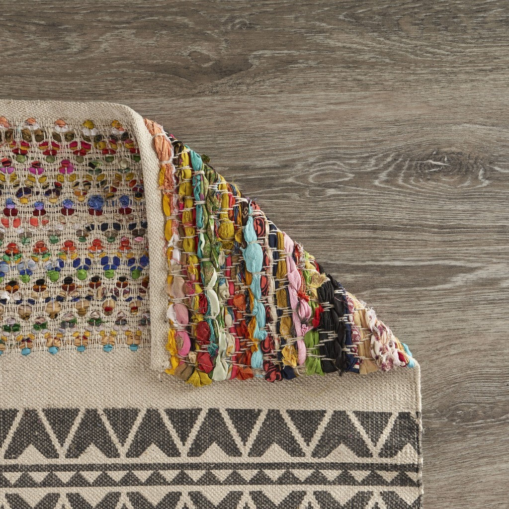 5' x 7' Colorful Traditional Chindi Area Rug