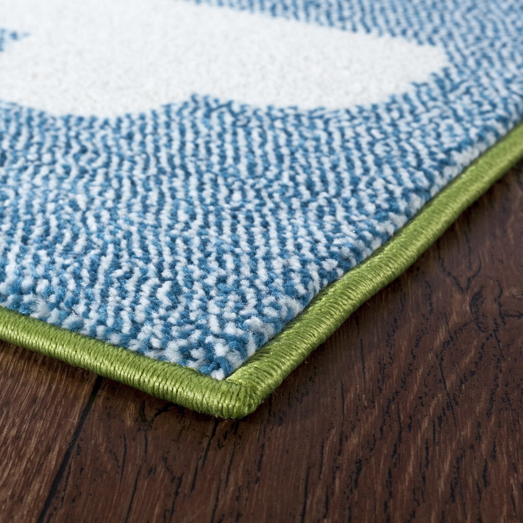 5' x 7' Green Palace Roadway Area Rug
