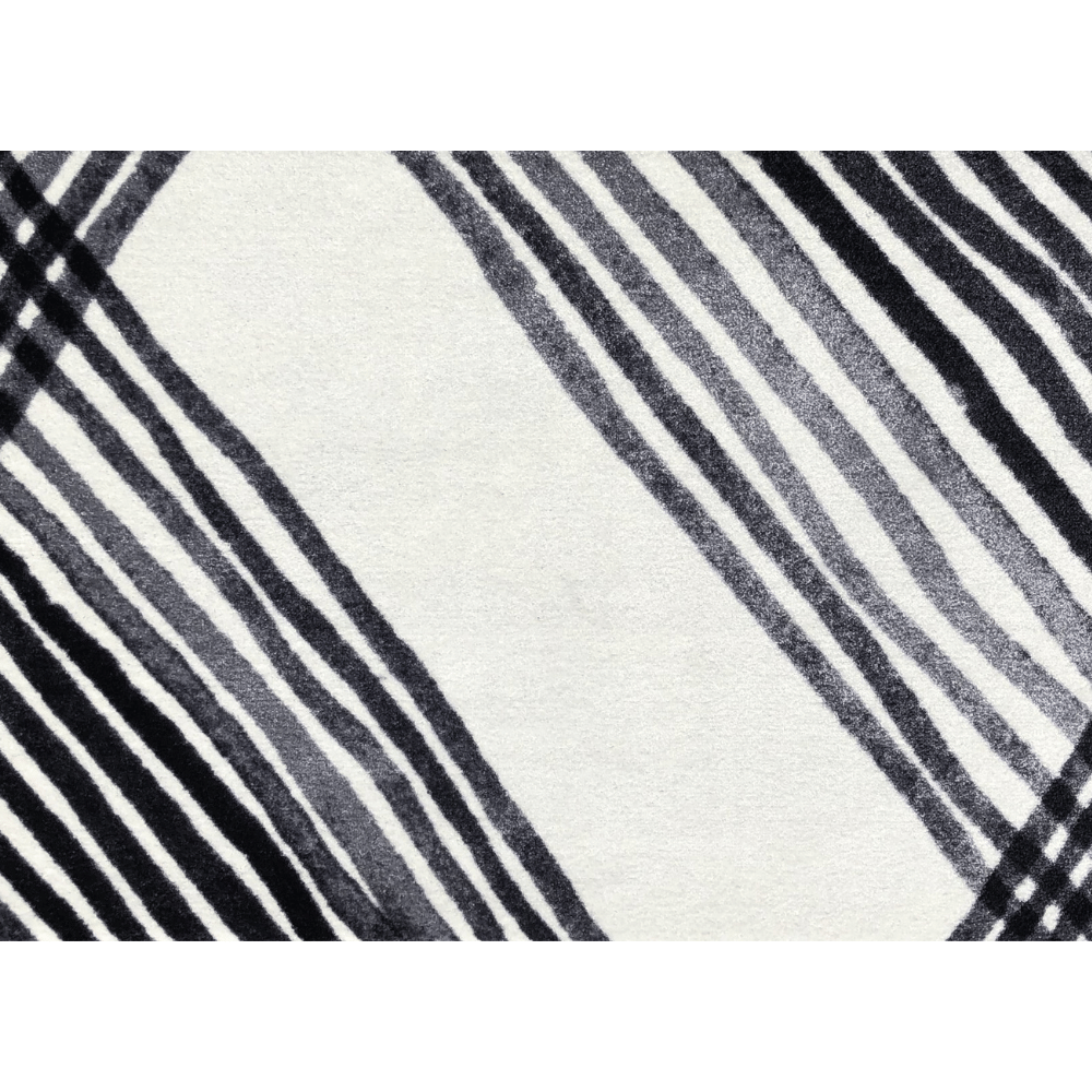 2' x 3' Black and Gray Abstract Arrow Washable Floor Mat