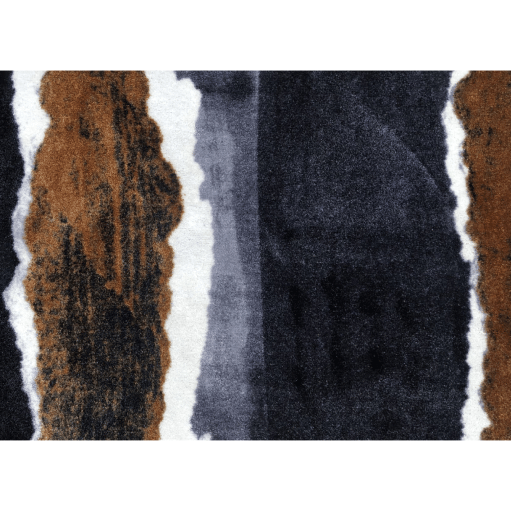 2' x 3' Gray and Brown Abstract Southwest Washable Floor Mat