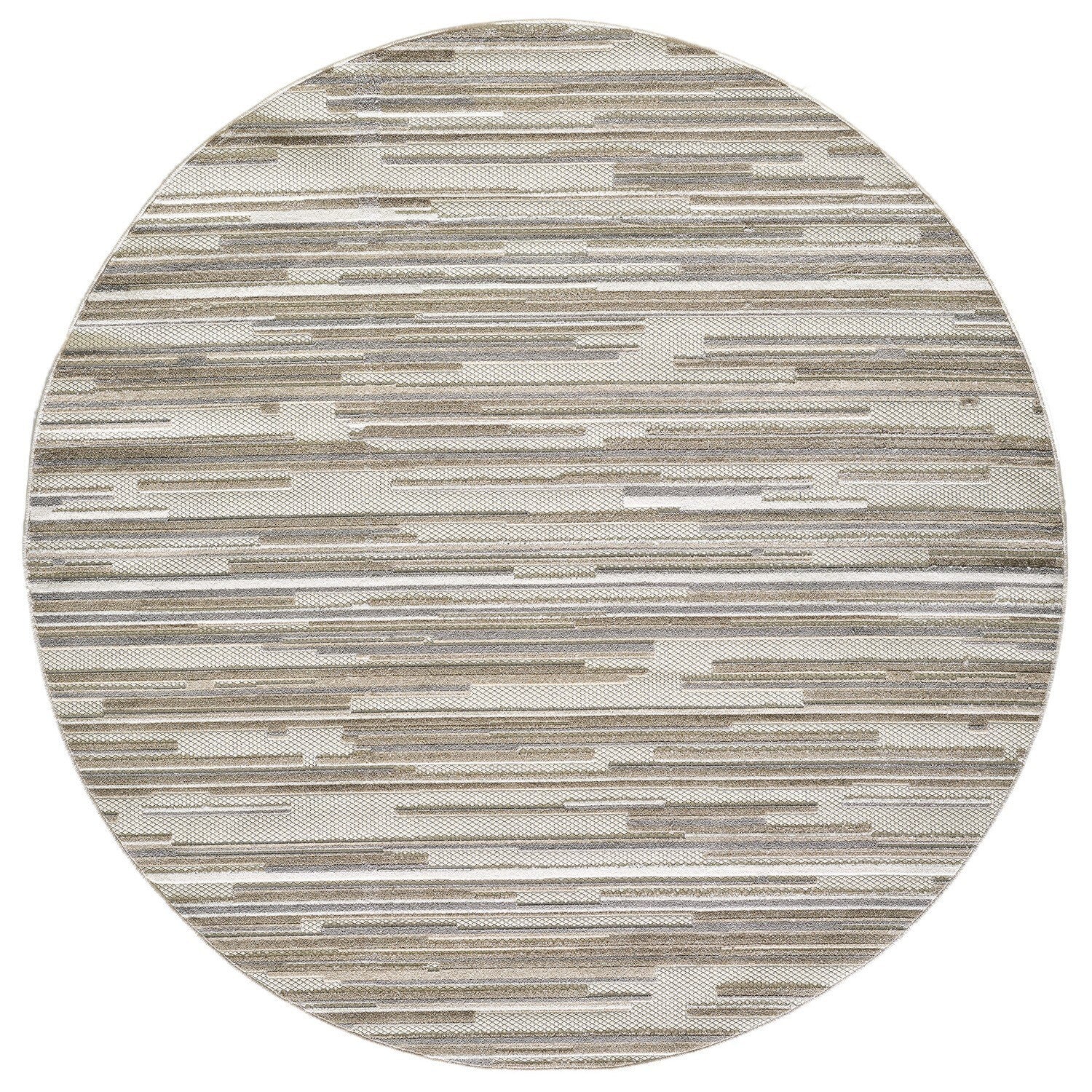 3' x 5' Gray Abstract Striped Indoor Outdoor Area Rug