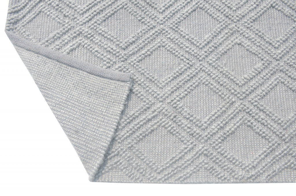 9' x 13' Gray Diamond Lattice Modern Area Rug