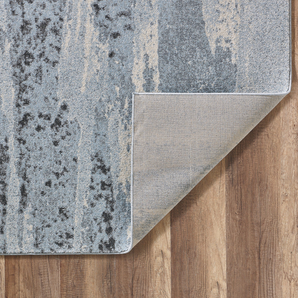 10' x 13' Blue Gray Abstract Mist Modern Area Rug