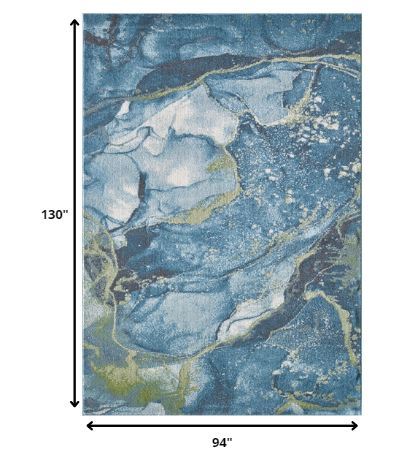 8' x 11' Blue Sage Abstract Stone Modern Area Rug