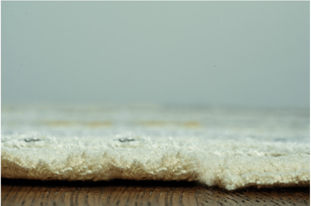 8' Round Blue White Distressed Traditional Area Rug