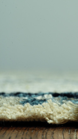 2' x 8' Blue Ivory Abstract Striped Runner Rug