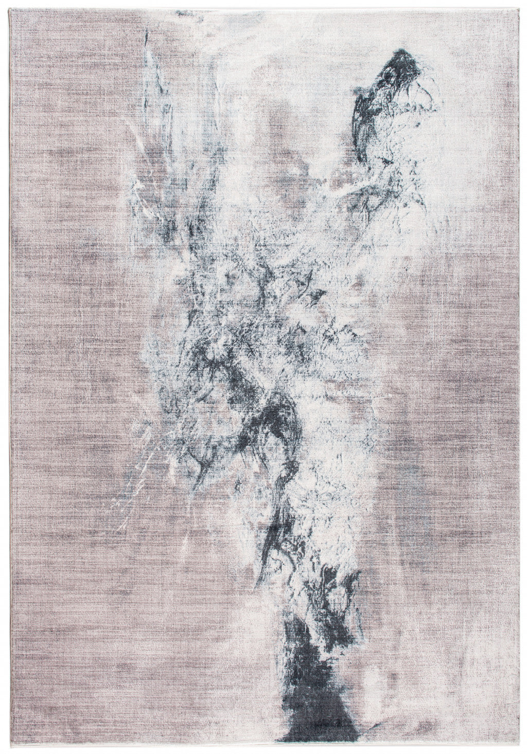 2' x 7' Sand Abstract Splash Modern Runner Rug