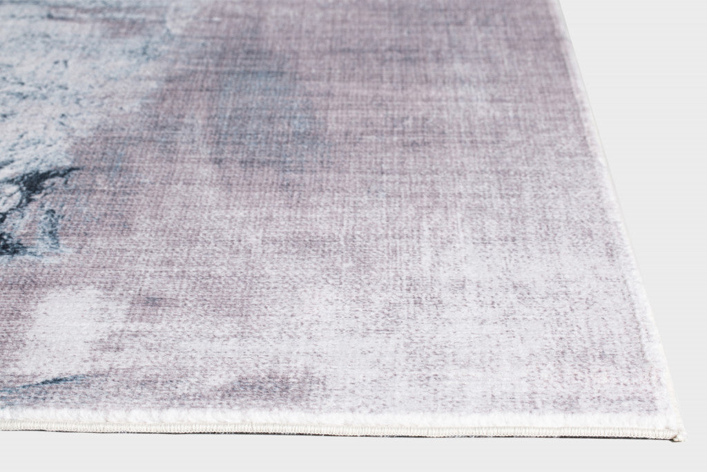 2' x 7' Sand Abstract Splash Modern Runner Rug