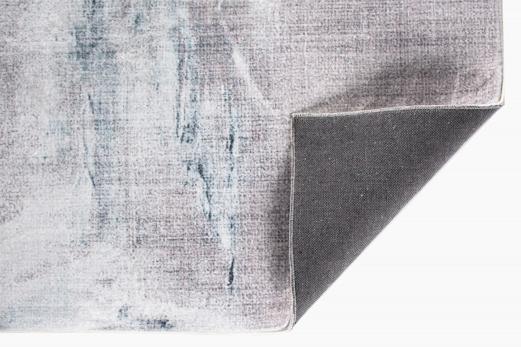 2' x 7' Sand Abstract Splash Modern Runner Rug