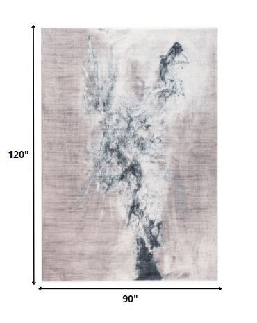 8' x 10' Sand Abstract Splash Modern Area Rug