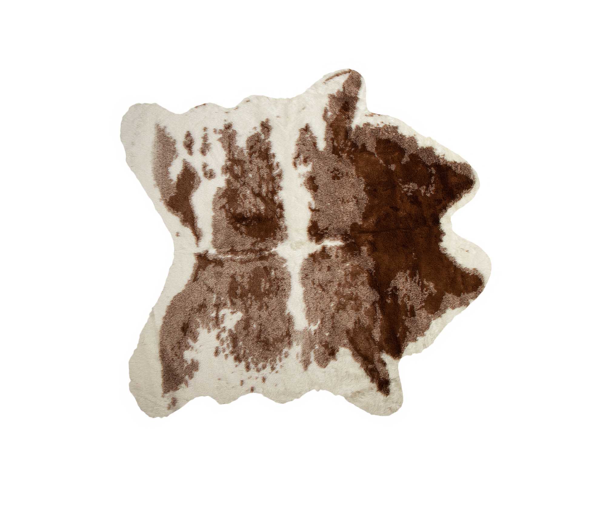 Brown And White Animal Print Area Rug