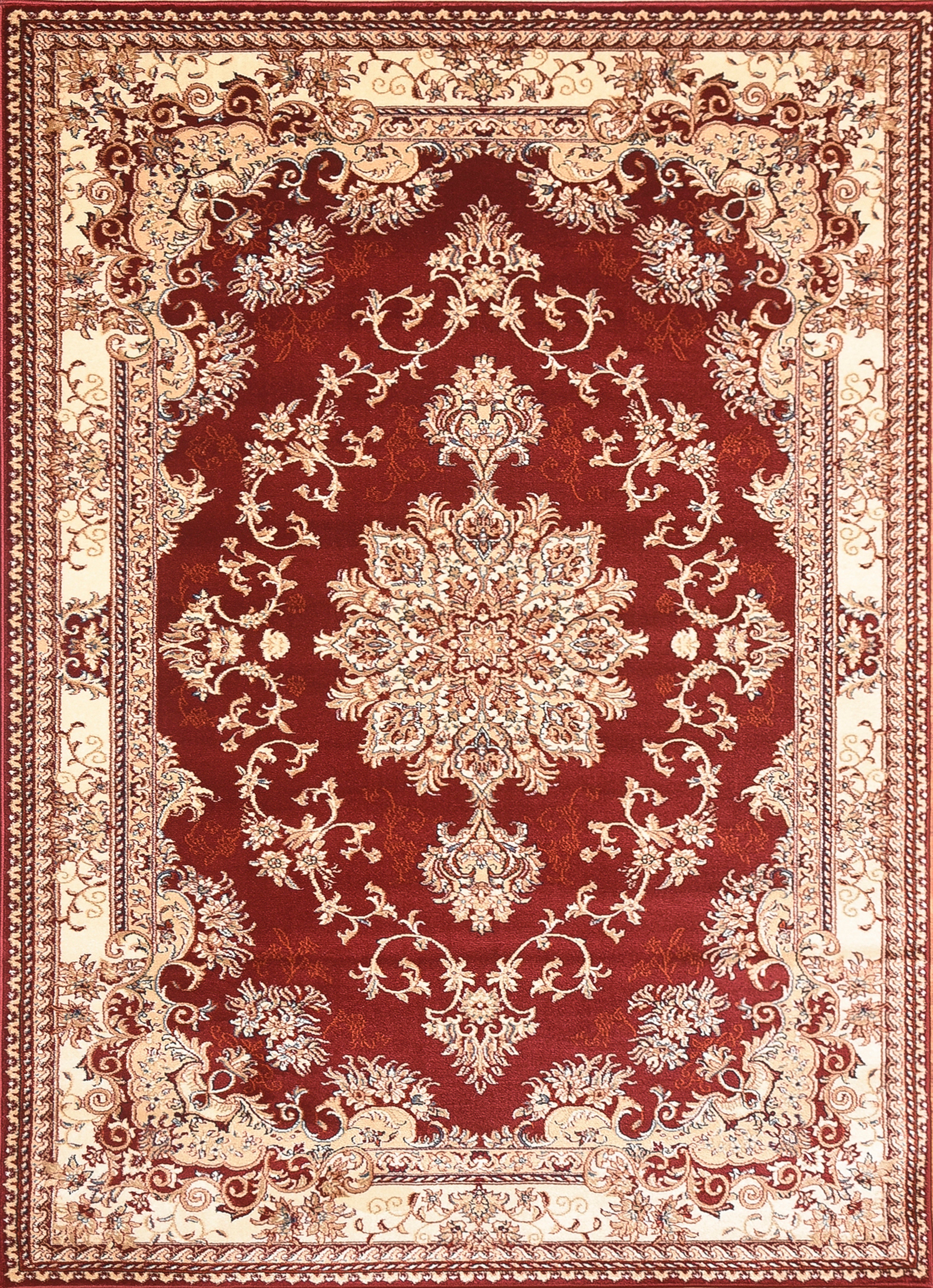 Msrugs Traditional Oriental Medallion Red Beige Area Rug Persian Style Rug 350