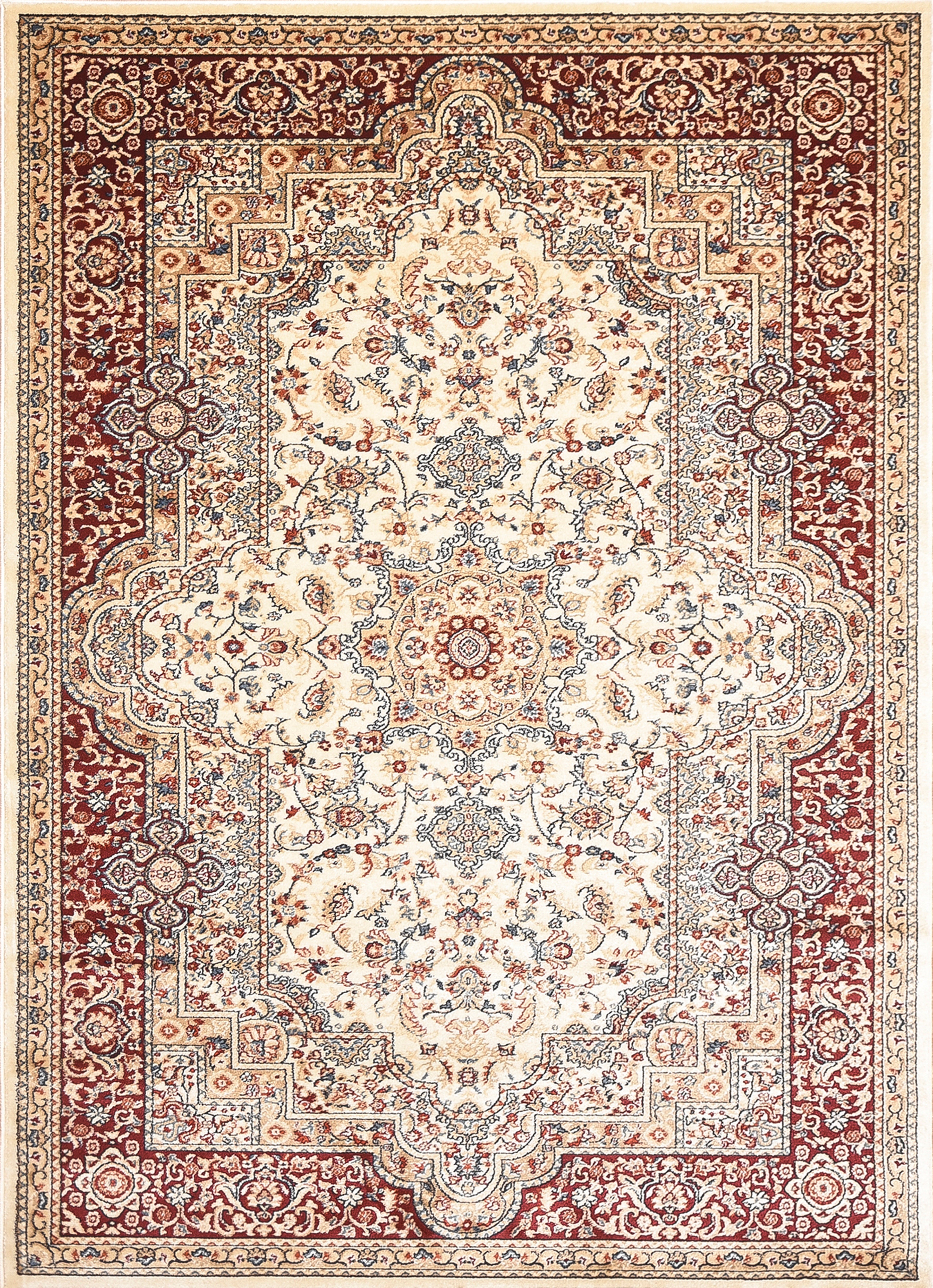 Msrugs Traditional Oriental Medallion Red Beige Area Rug Persian Style Rug 500