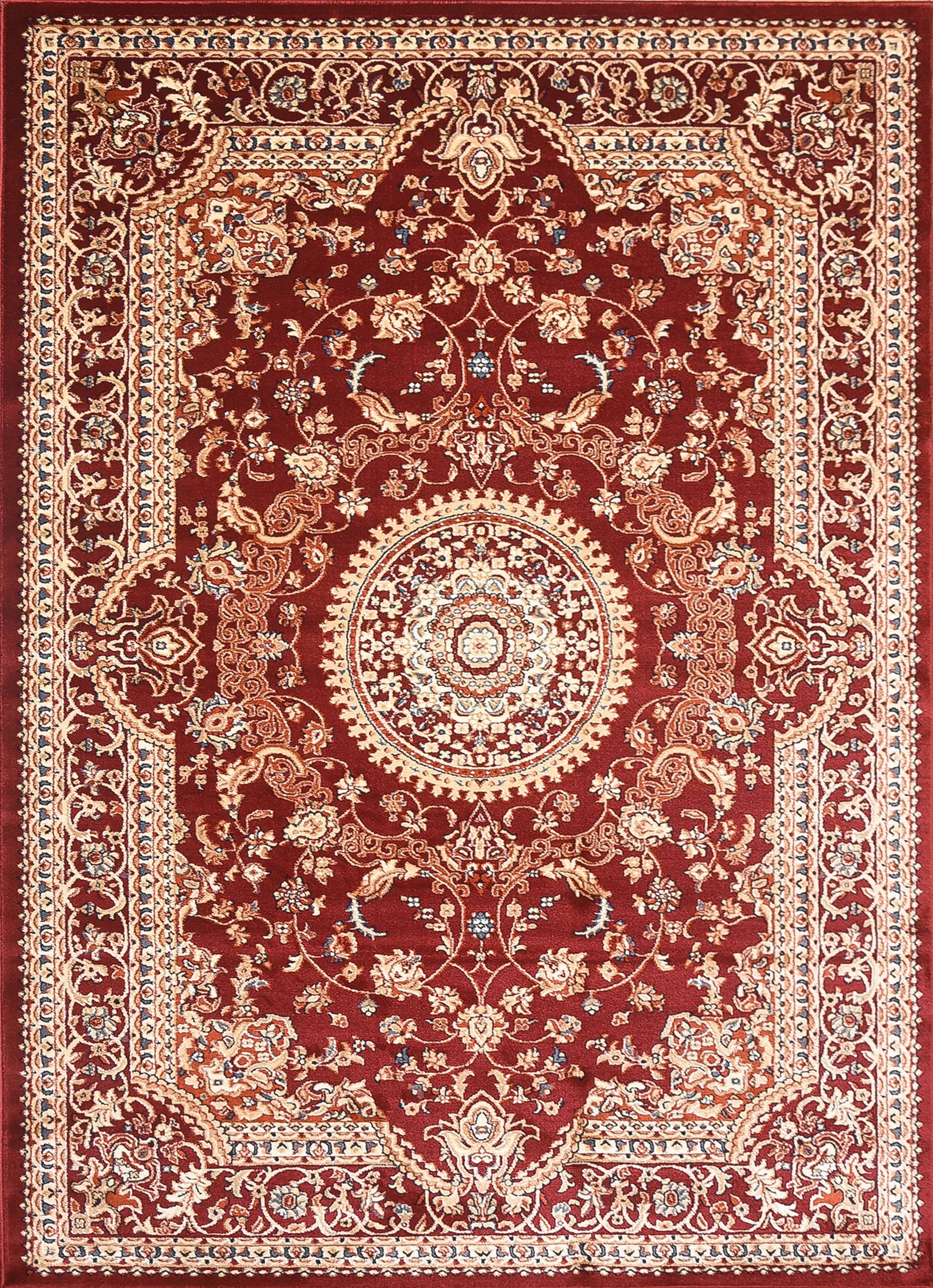 Msrugs Traditional Oriental Medallion Red Beige Area Rug Persian Style Rug 950