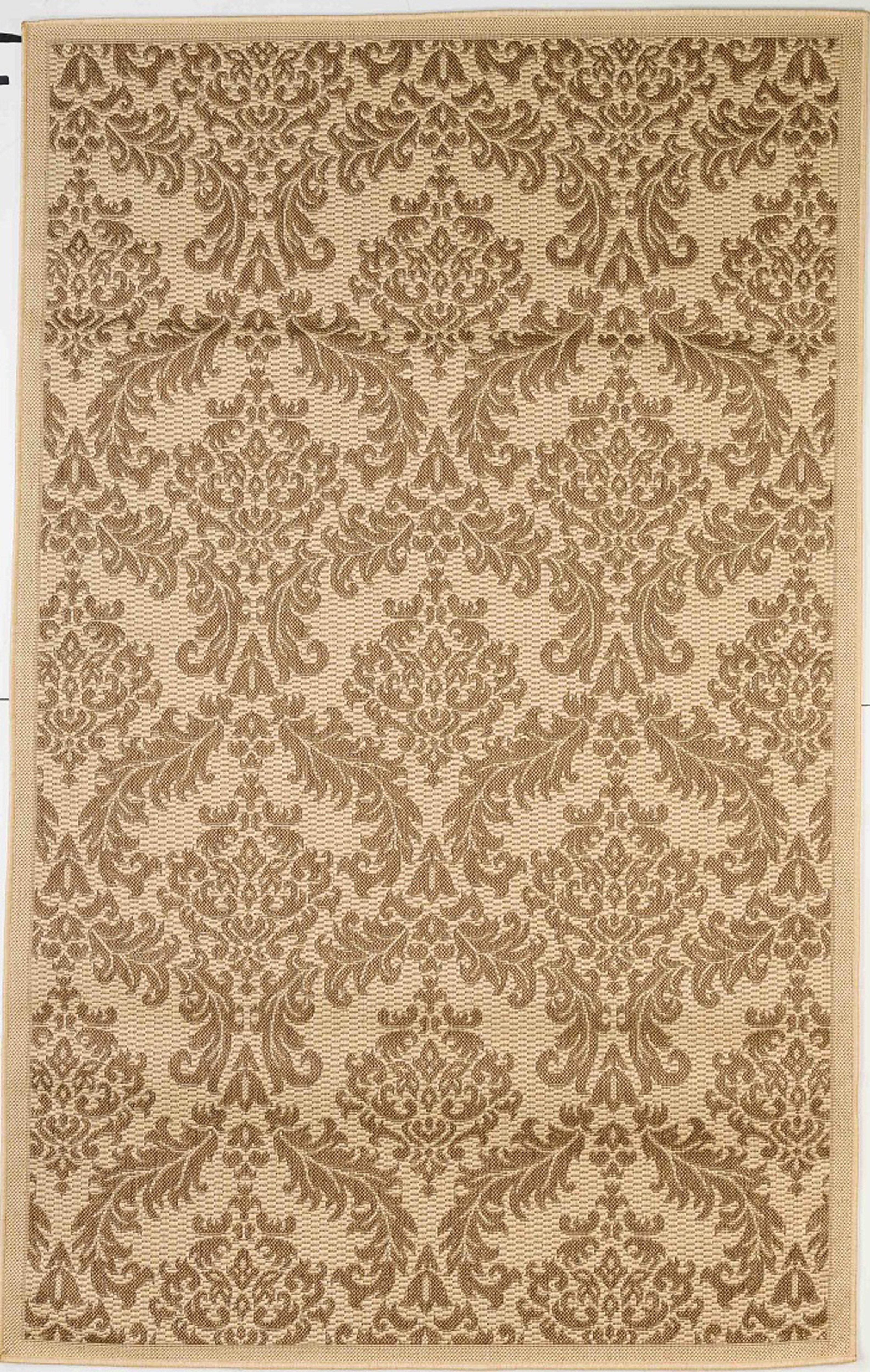 Floral Indoor/Outdoor Beige Rug