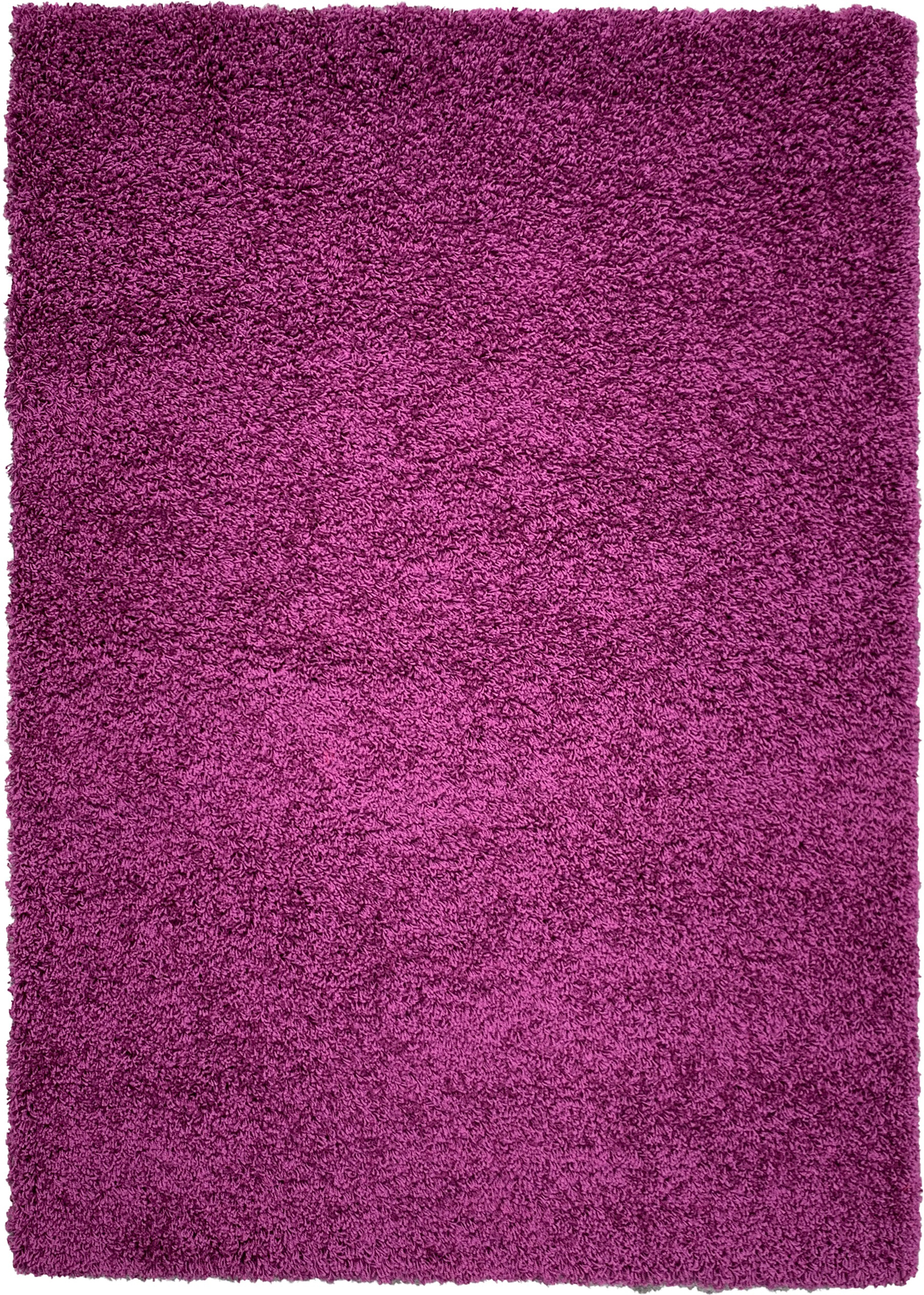 Solid Shag Collection Modern Plush Violet Shag Area Rug 3 ft. by 5 ft.