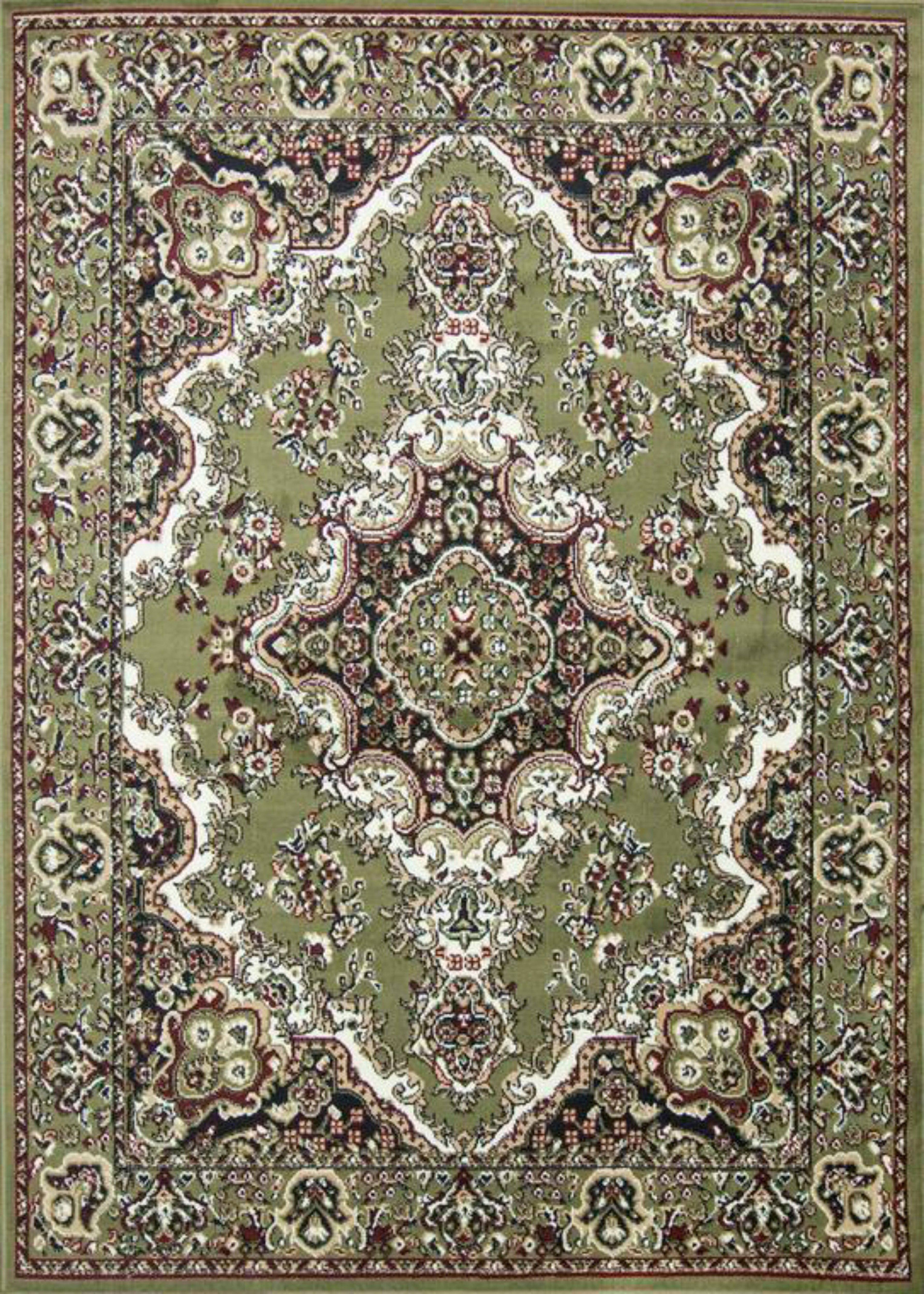 Oriental Classic Green/Black Area Rug