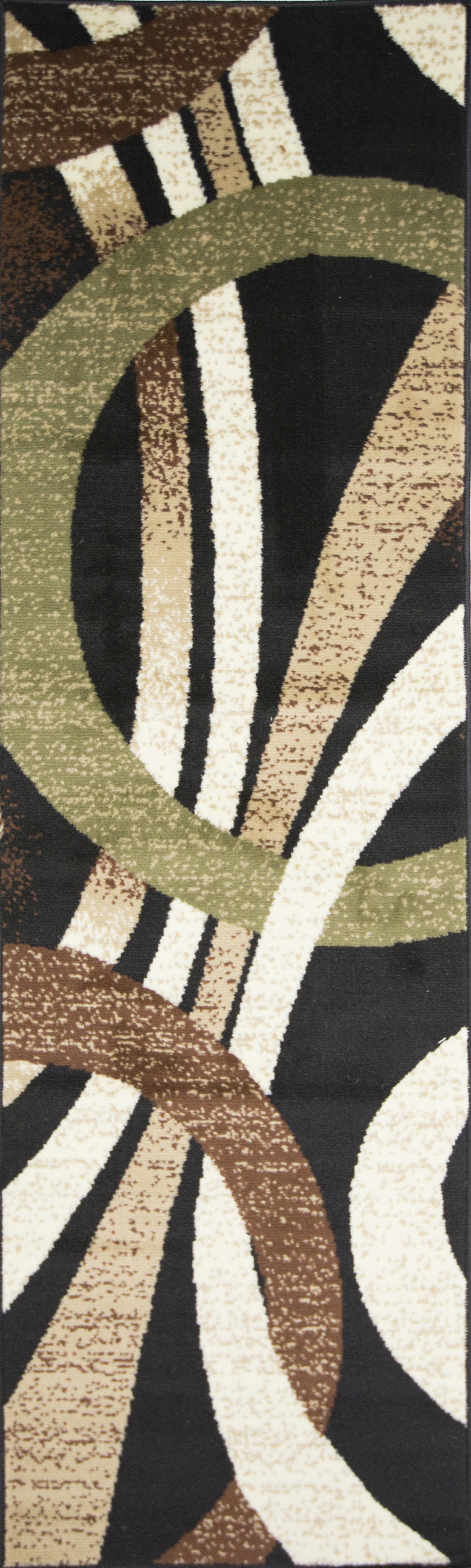 Coleen Abstract Black/Beige Area Rug