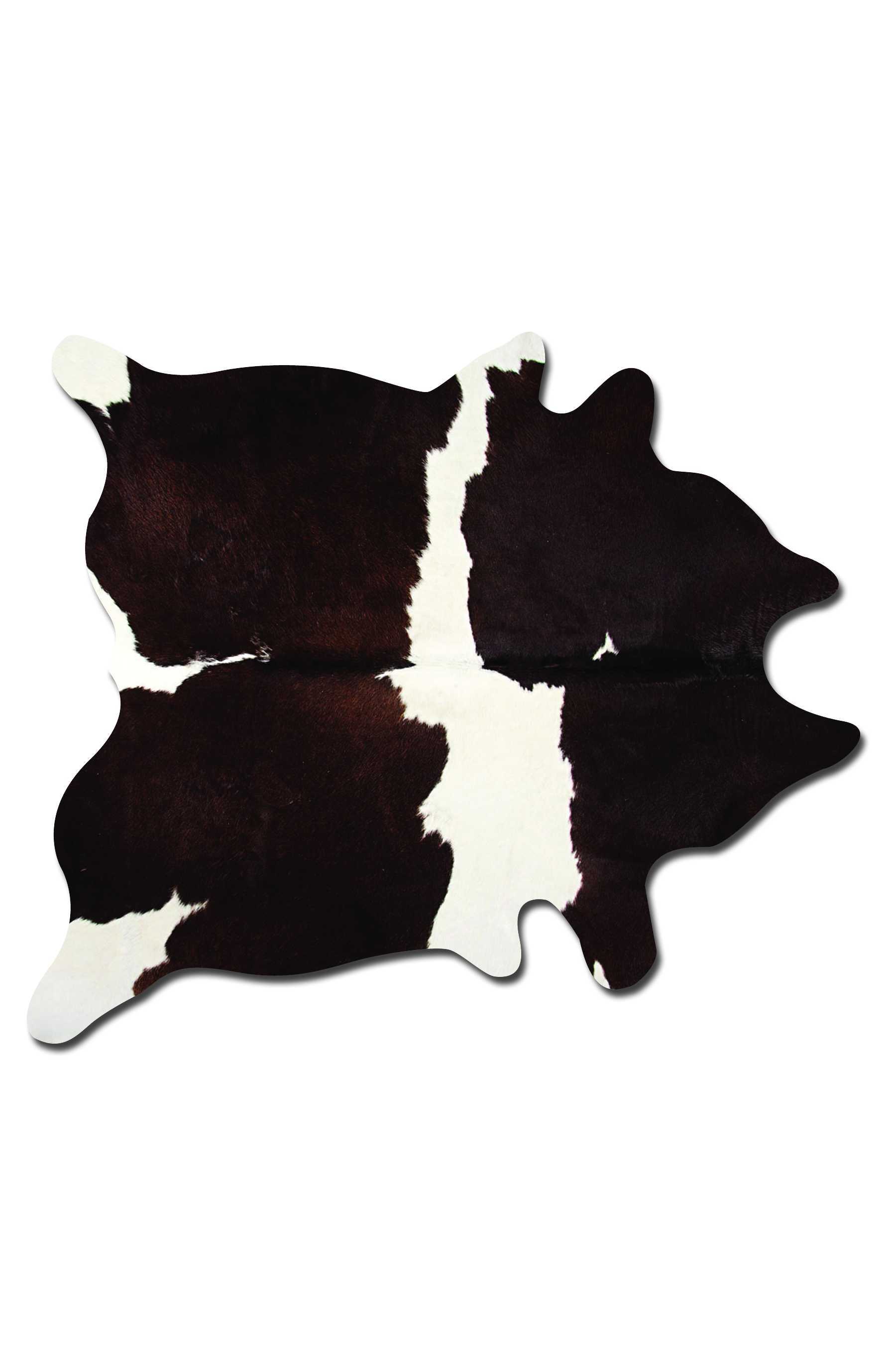 72" X 84" Chocolate And White Cowhide - Rug