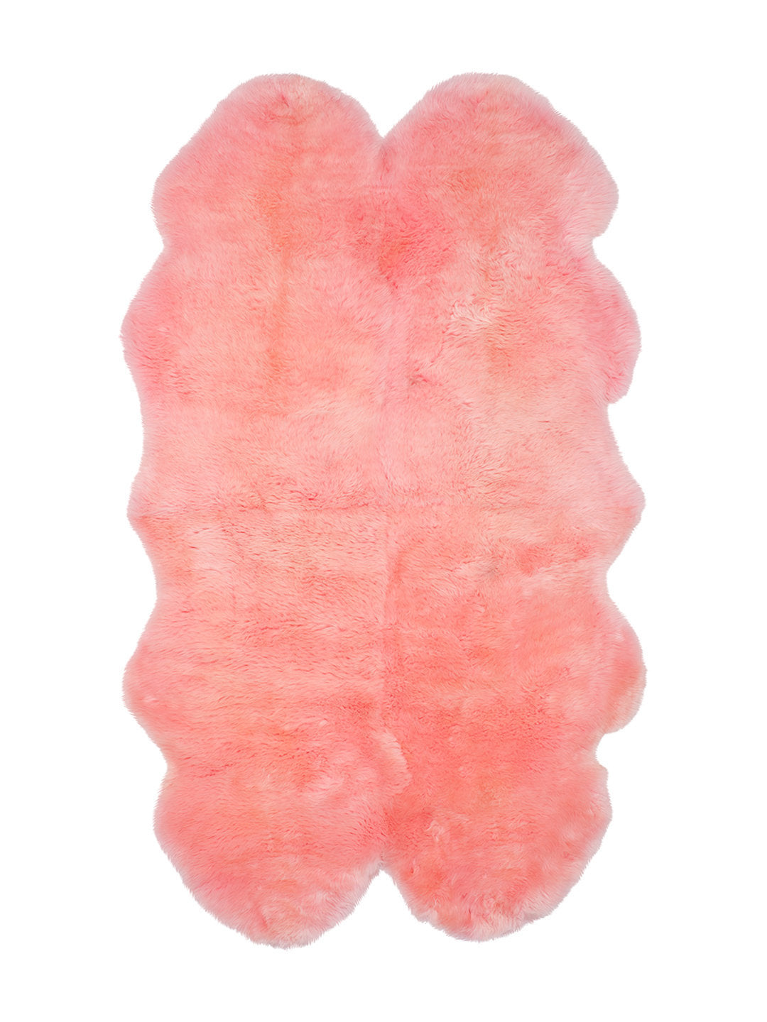 4' X 6'  Rose Pink Natural Sheepskin Area Rug