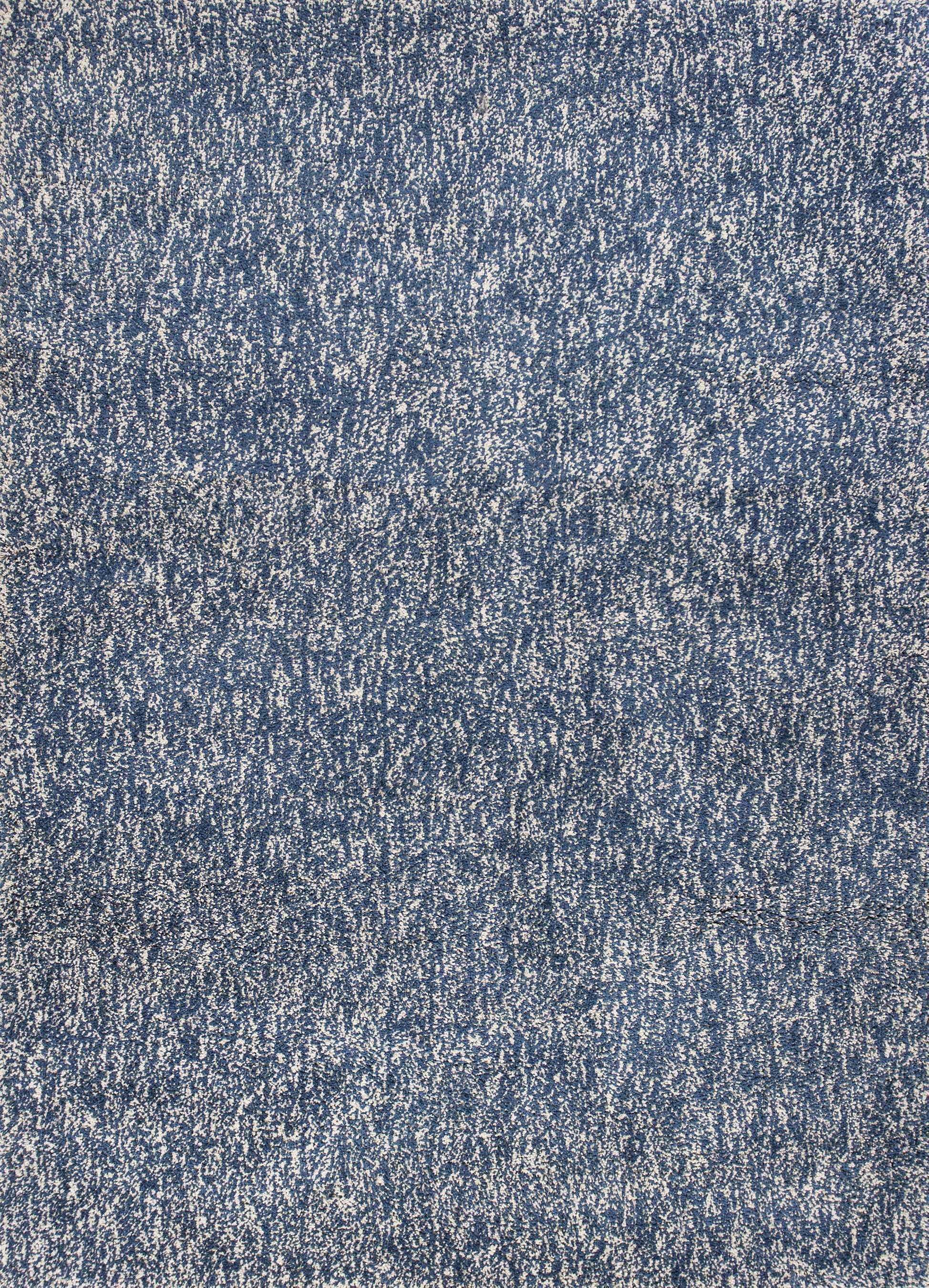 8' X 10' Polyester Indigo Or  Ivory  Heather Area Rug