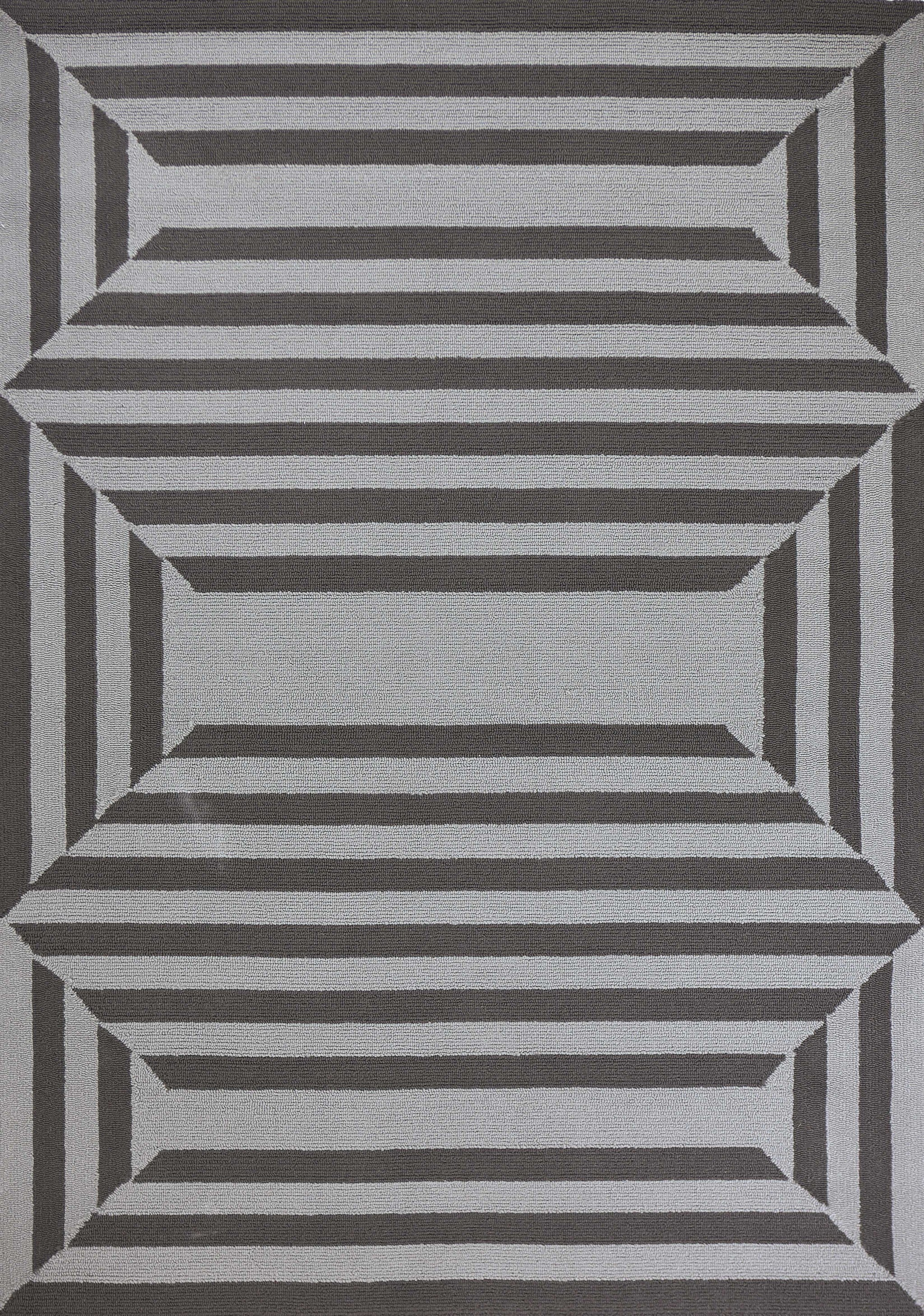 8' X 11'  Uv Treated Polypropylene Charcoal Area Rug