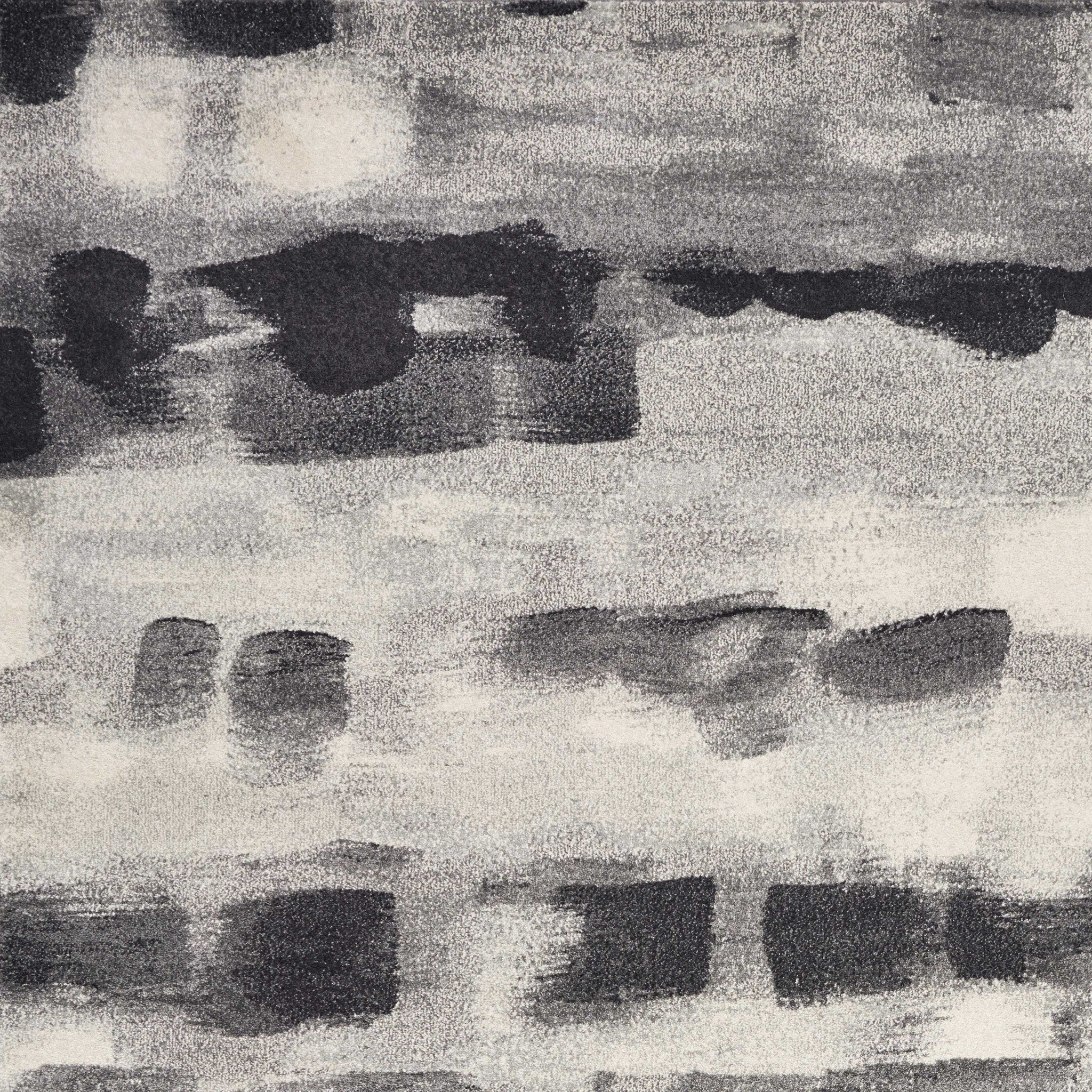 6' X 9' Grey Abstract Design Indoor Area Rug