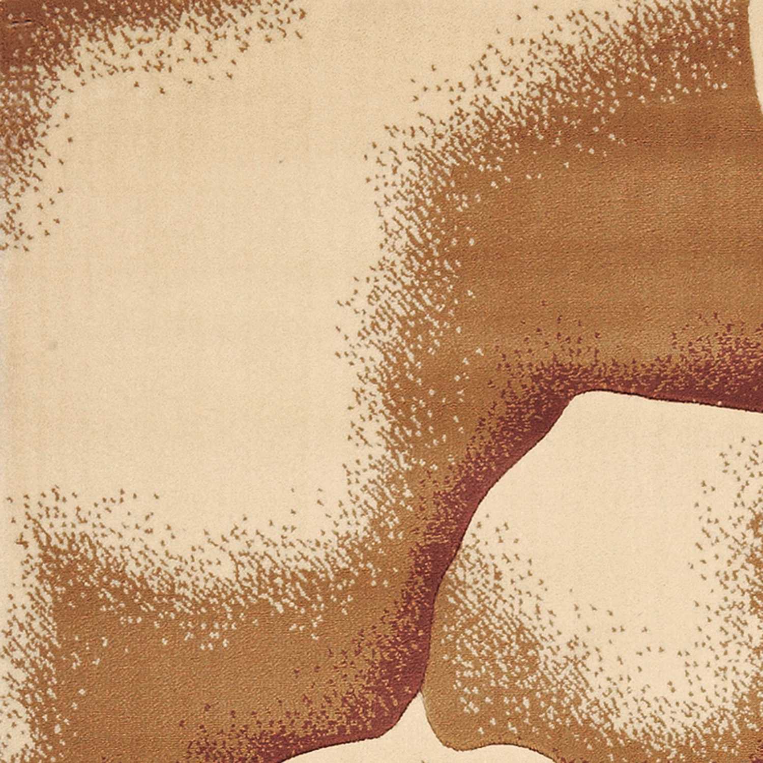 2'X3' Ivory Machine Woven Hand Carved Oversized Floral Indoor Accent Rug