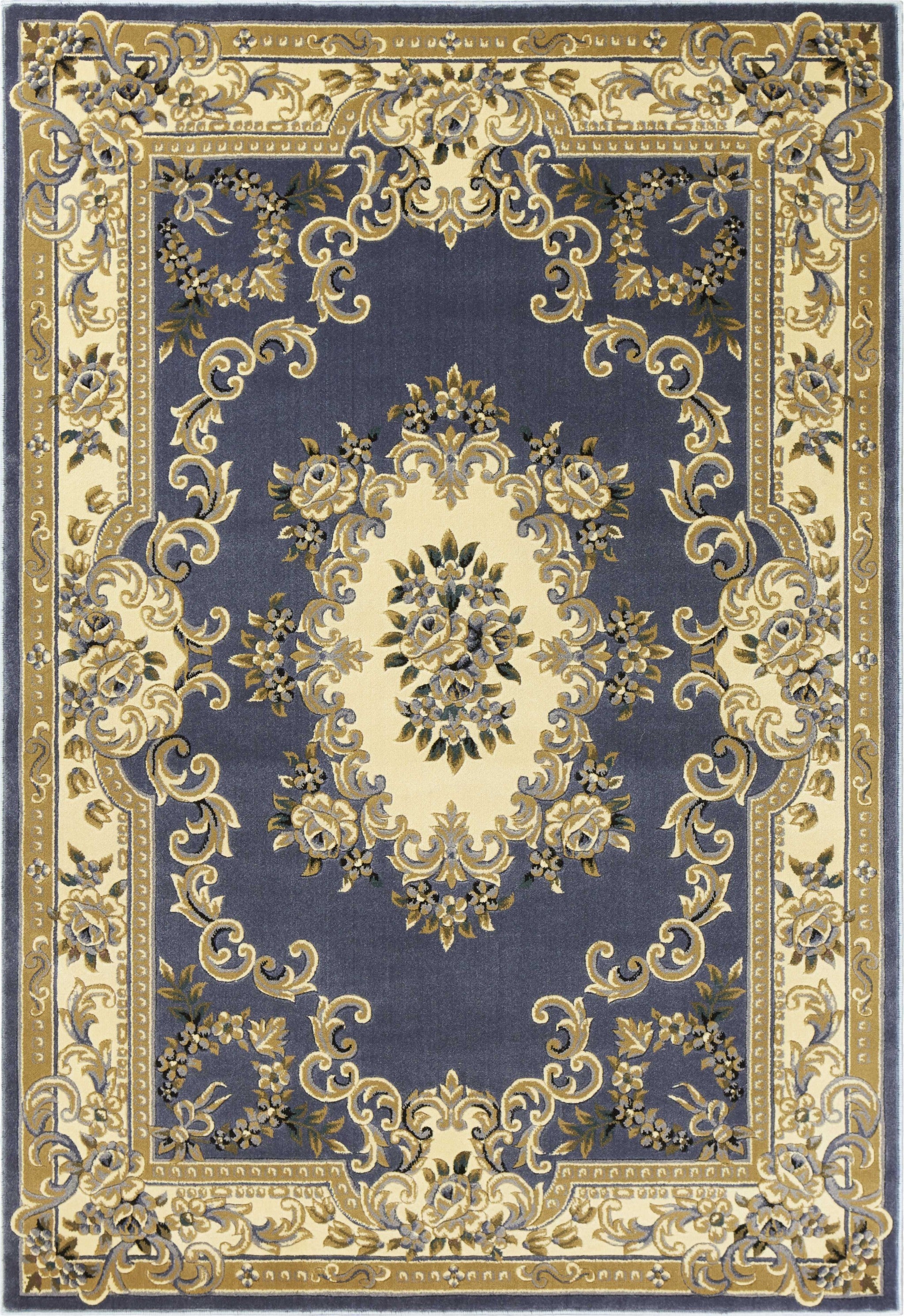 2' X 3' Polypropylene Blue Accent Rug