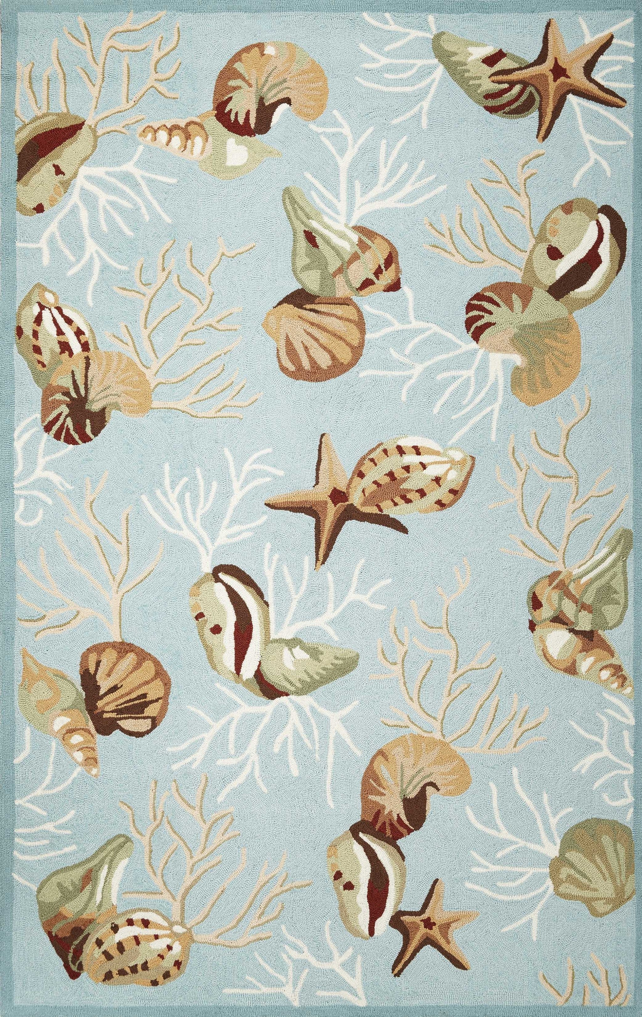 2' X 4' Polyester Blue Area Rug