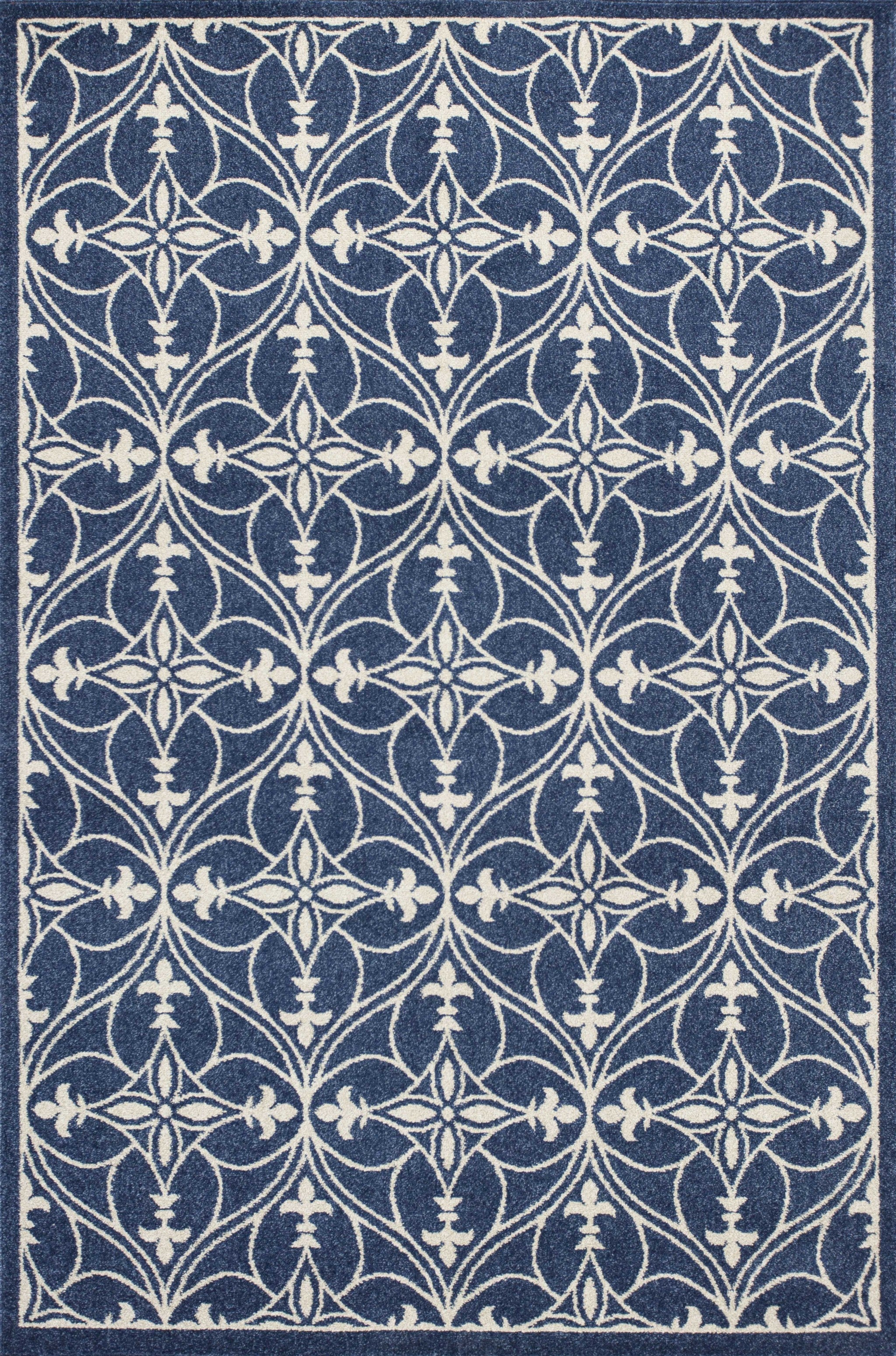 3' X 5' Denim Uv Treated Polypropylene Area Rug