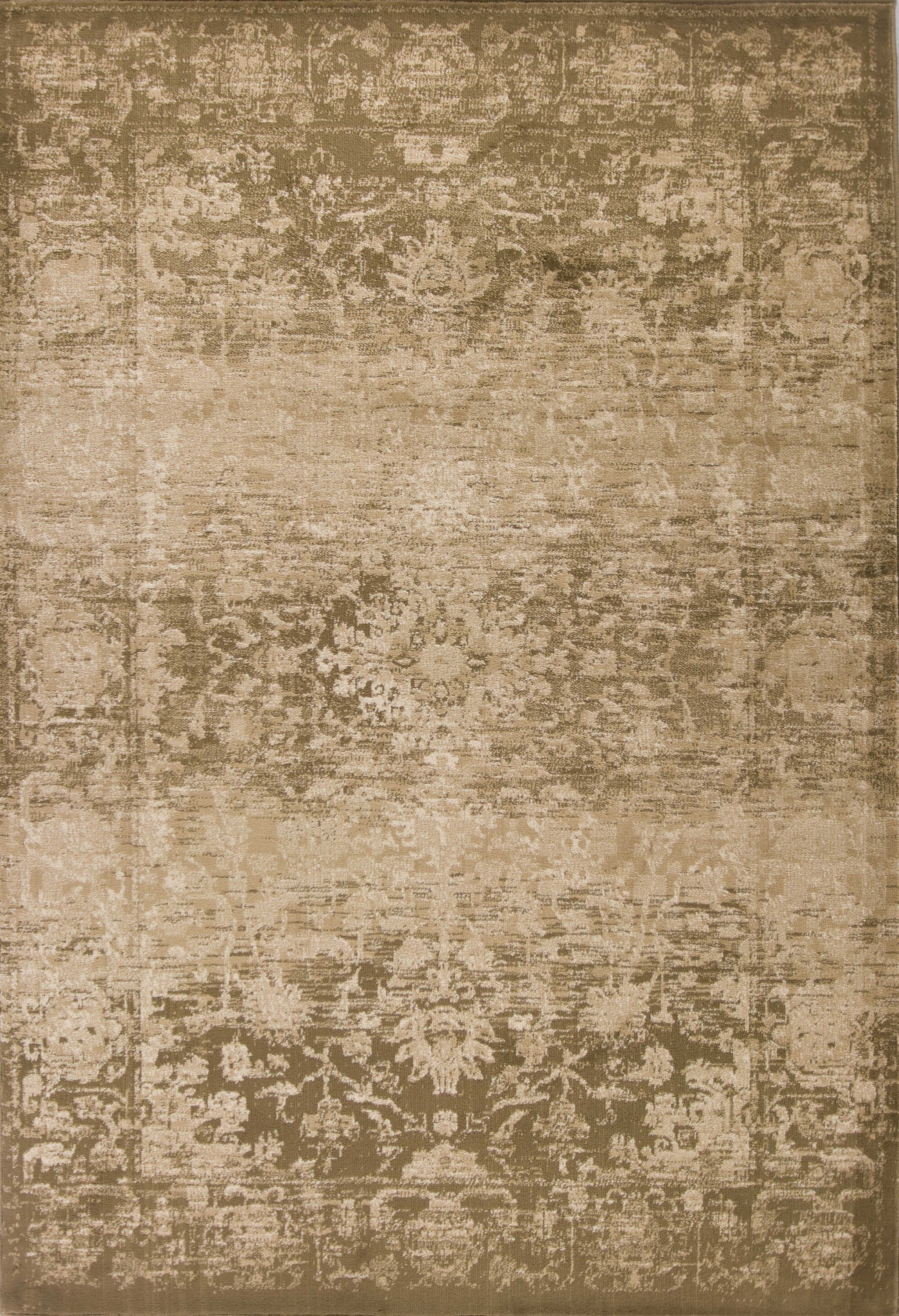 3' X 5' Beige Polypropylene Area Rug