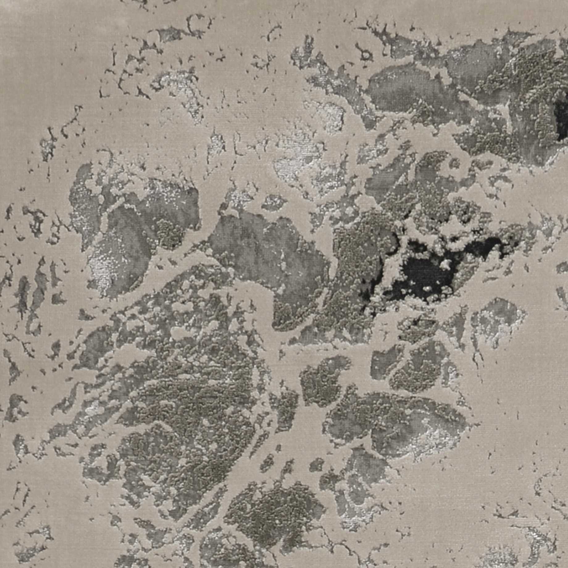 3'X5' Silver Machine Woven Abstract Watercolor Indoor Area Rug