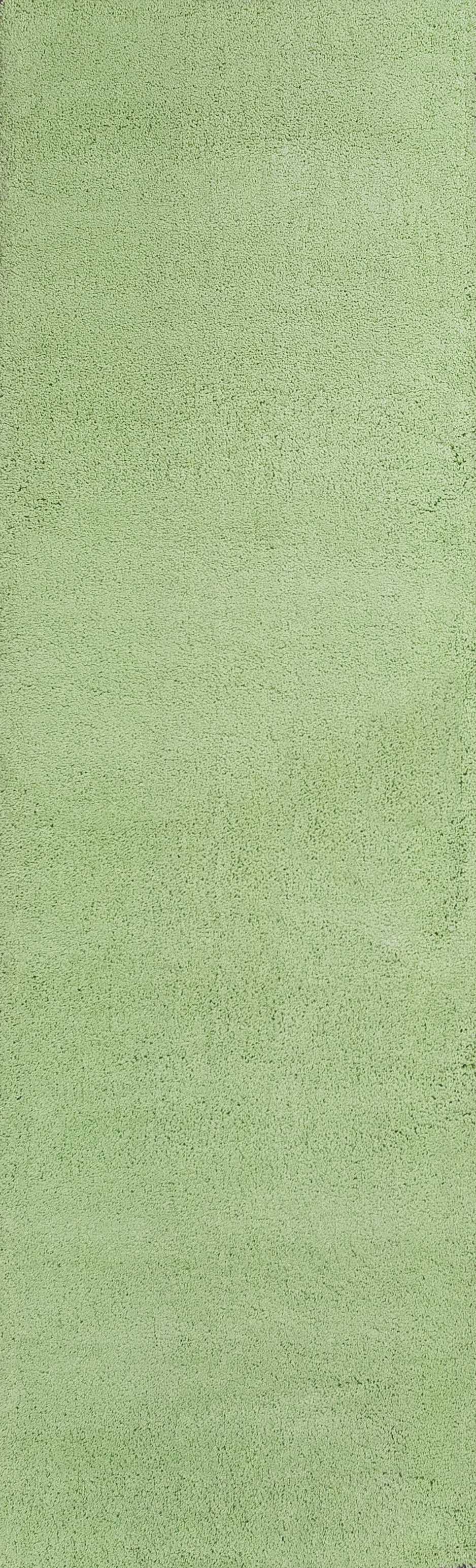 2' X 7' Spearmint Green Plain Runner  Rug