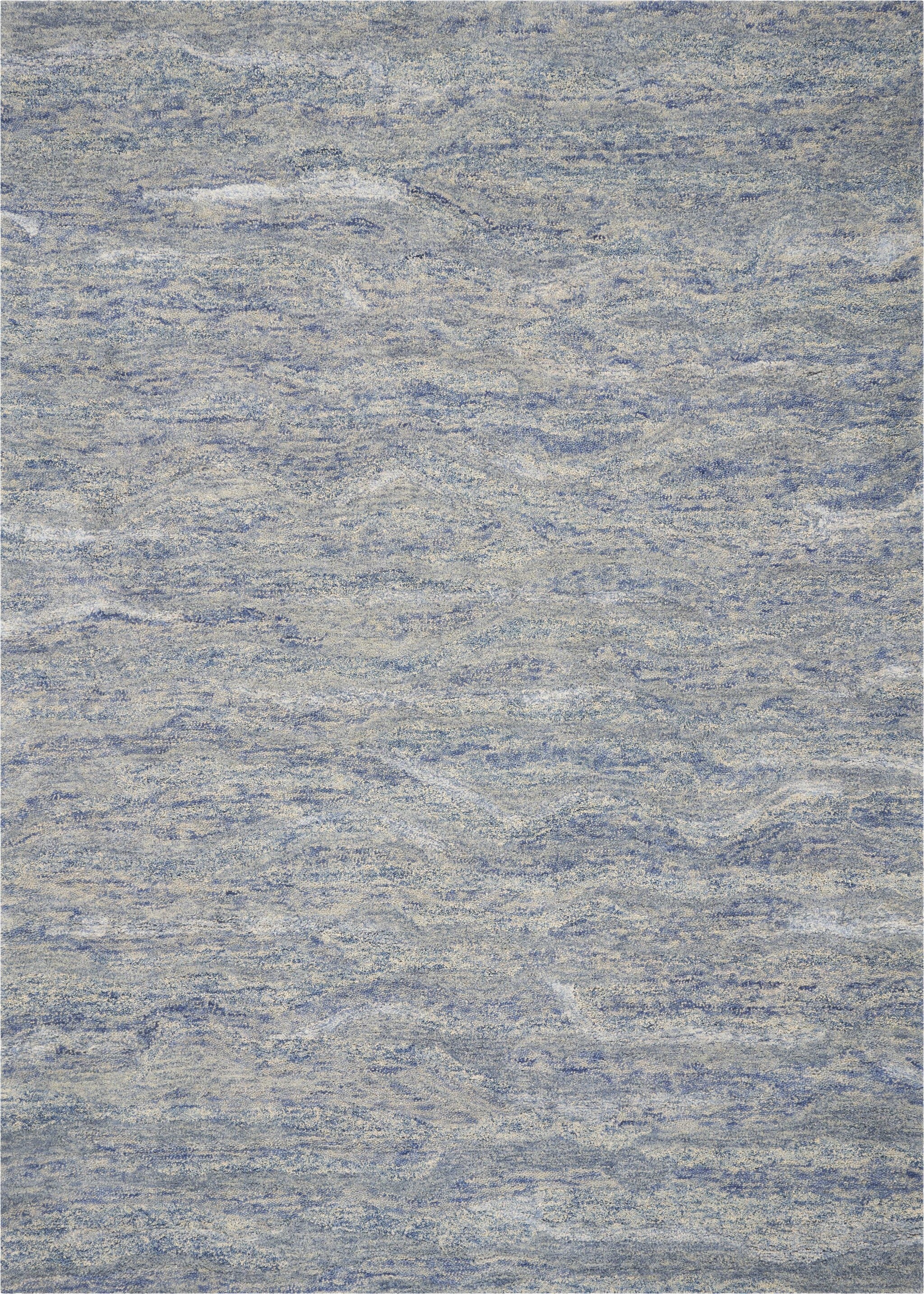 3'X5' Ocean Blue Hand Tufted Abstract Indoor Area Rug