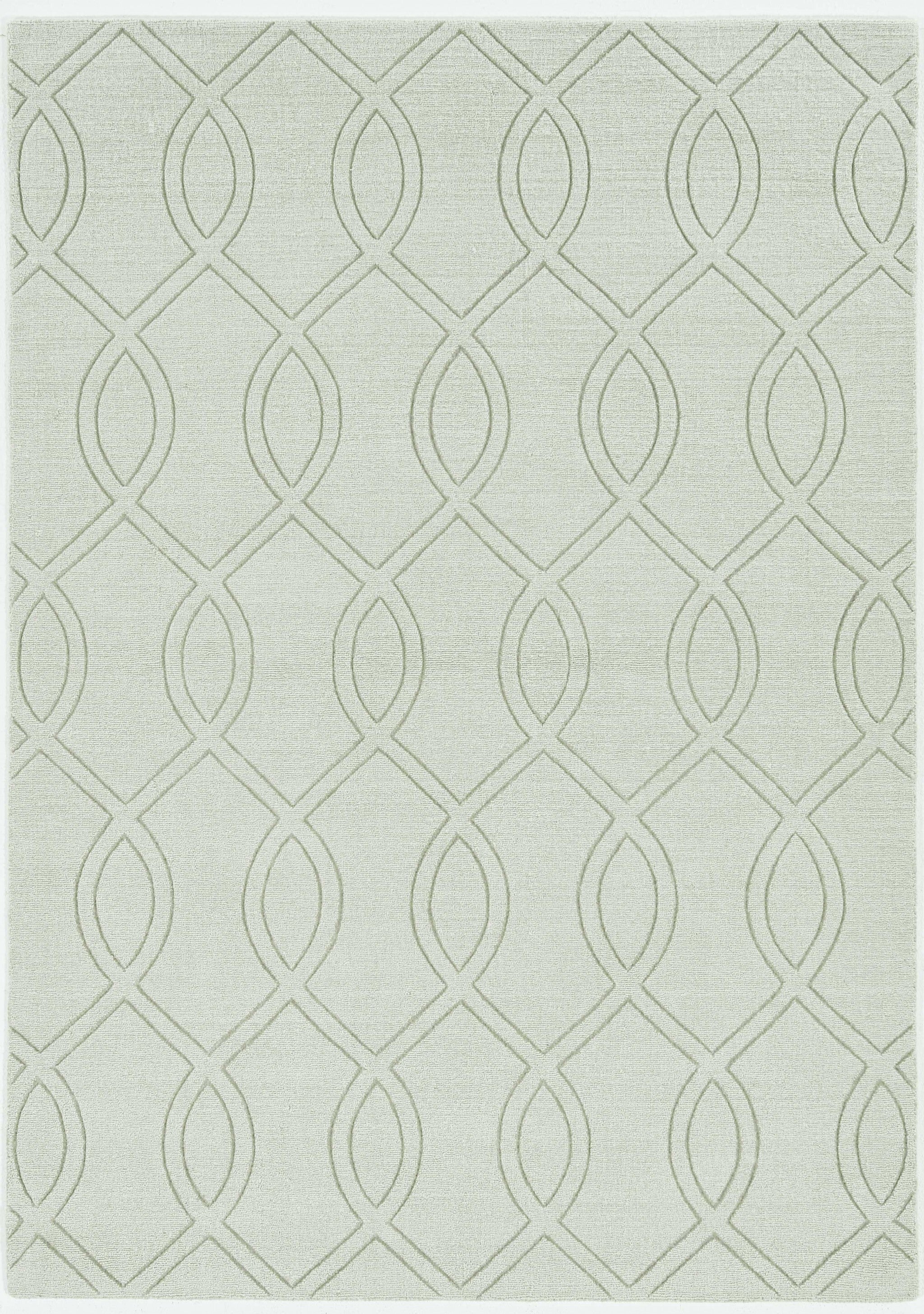 8' Ivory  Polyester Rug