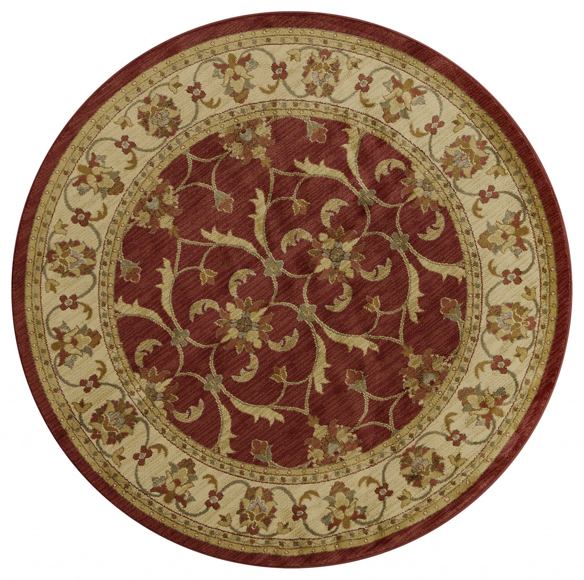 23 X 35 Red Or  Ivory  Polypropylene Rug