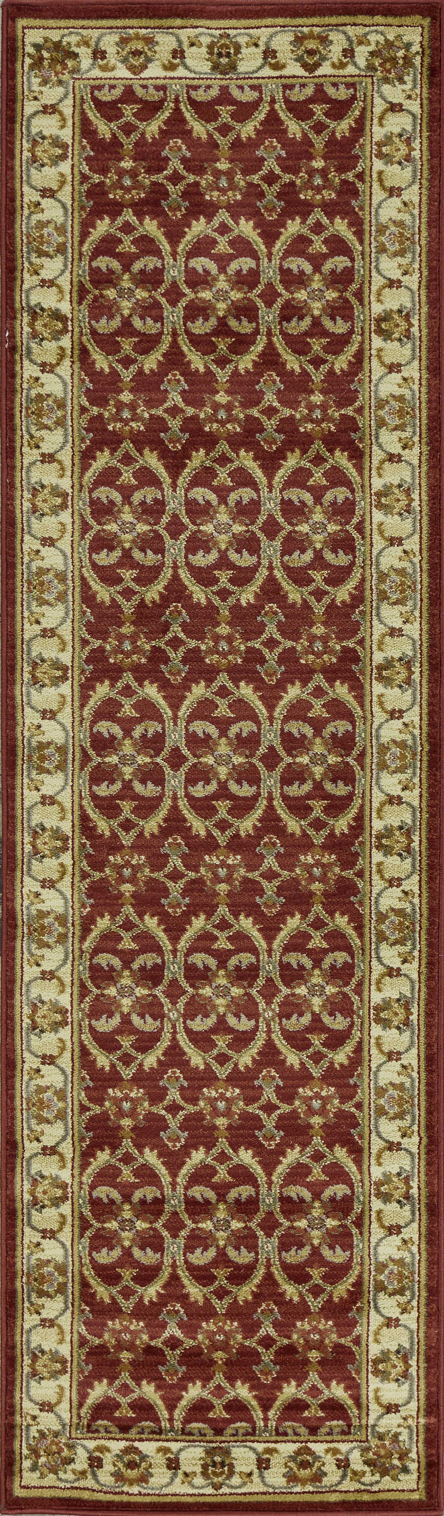 94" X 118" Red Or  Ivory  Polypropylene Rug