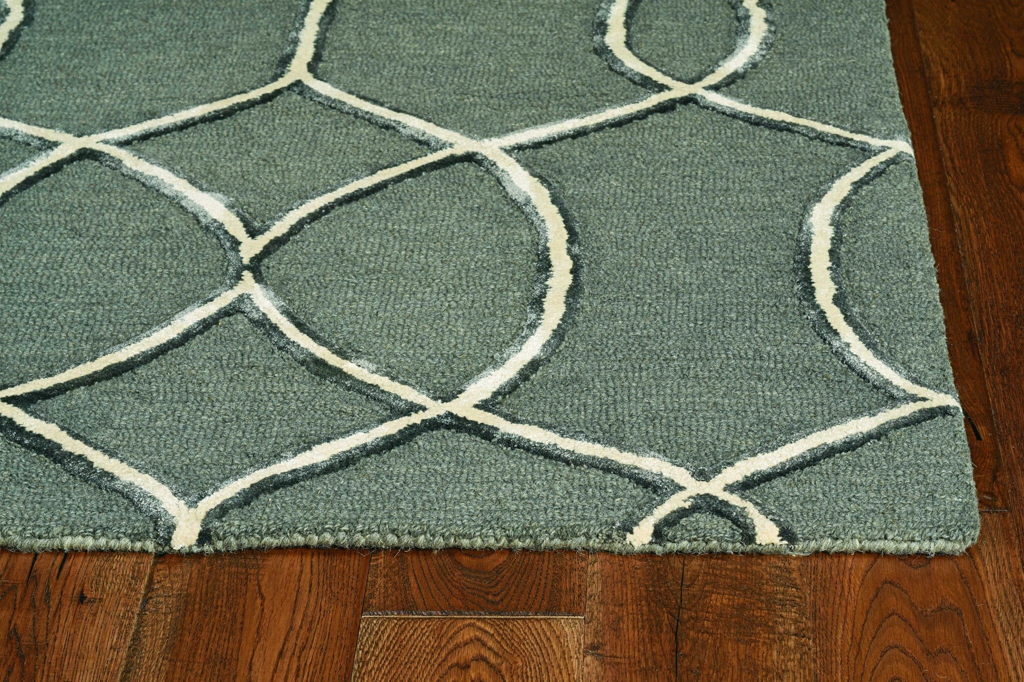 144 X 180 Charcoal Wool Or Viscose Rug