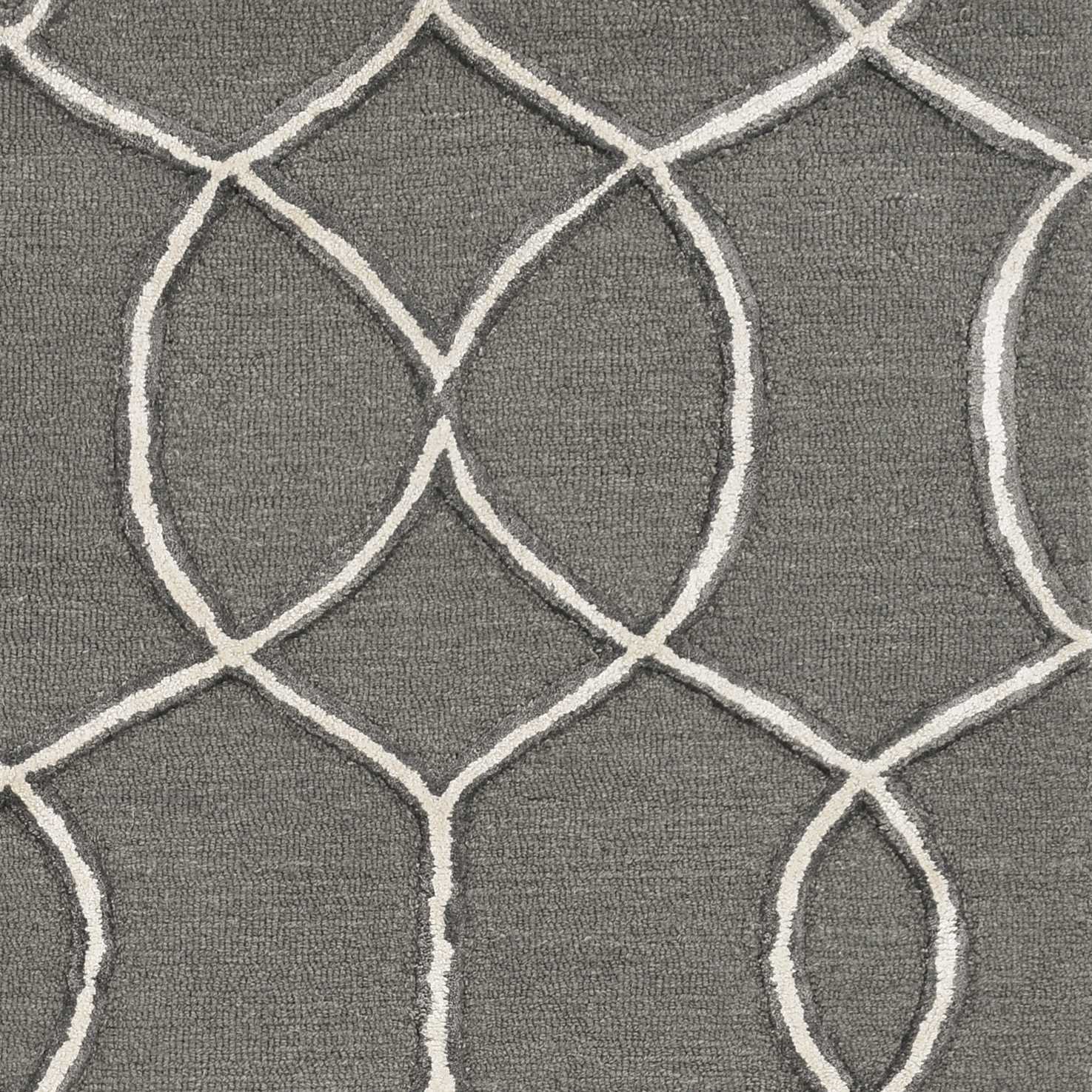 108 X 156 Charcoal Wool Or Viscose Rug